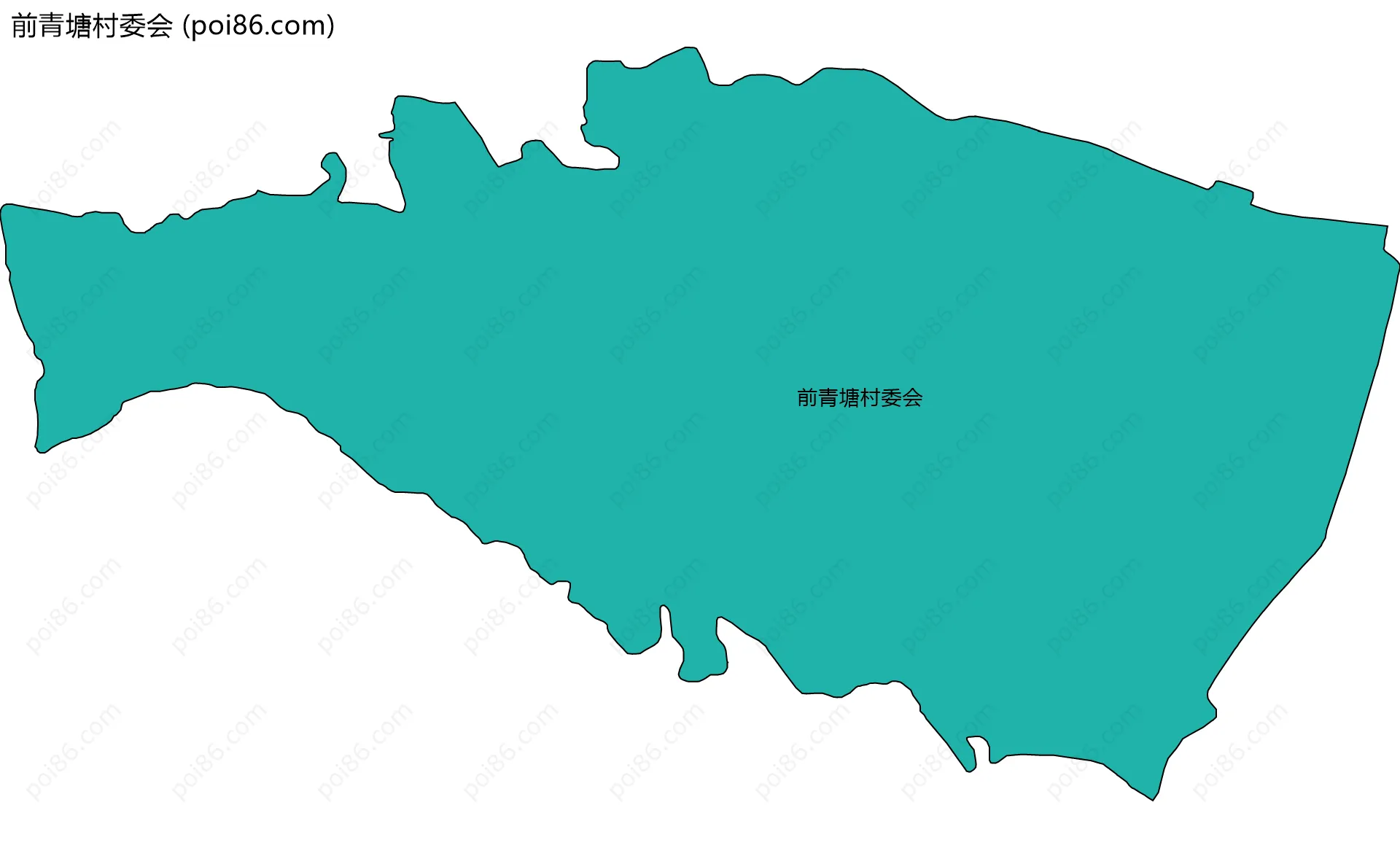 前青塘村委会边界地图