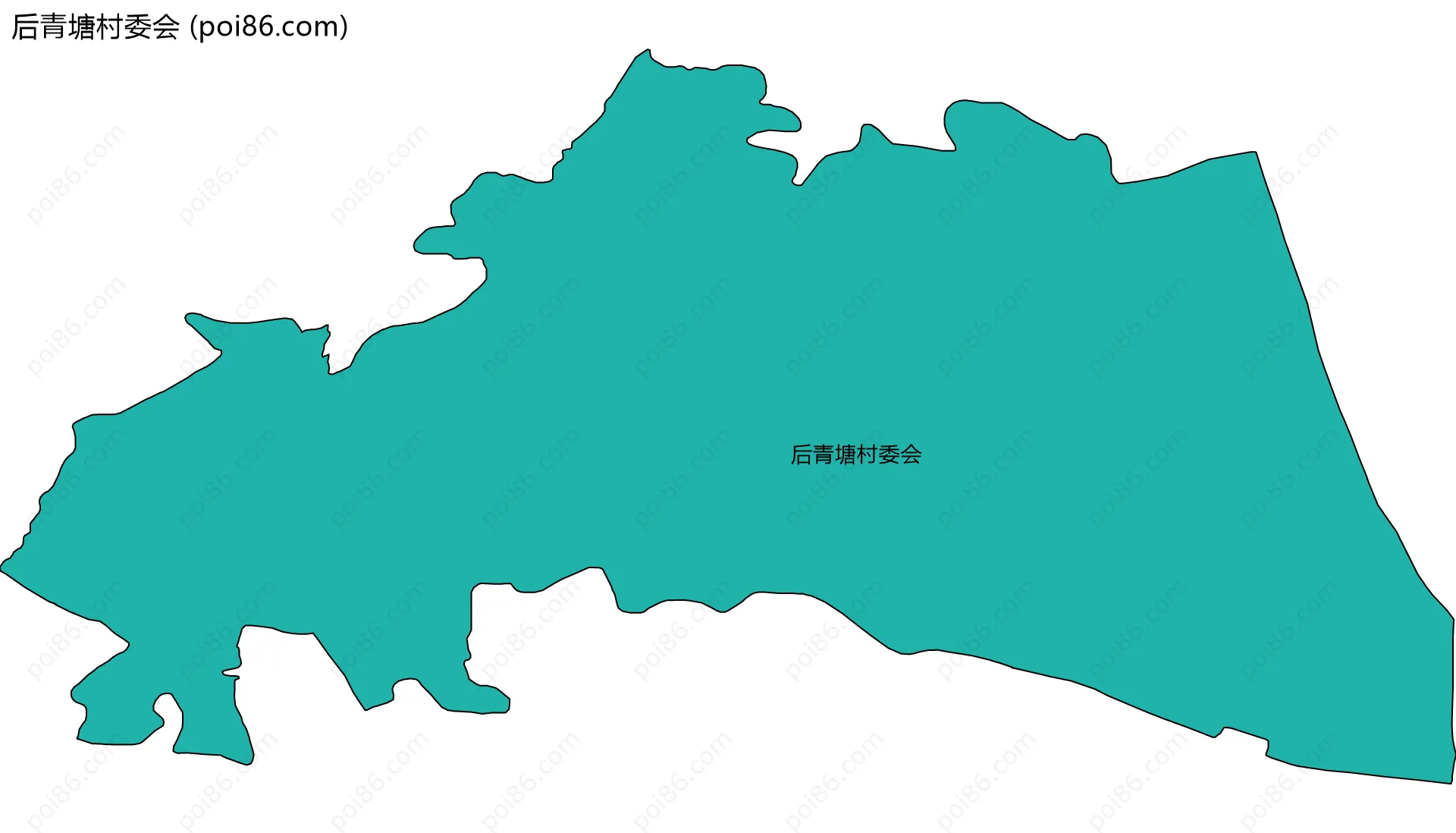 后青塘村委会边界地图