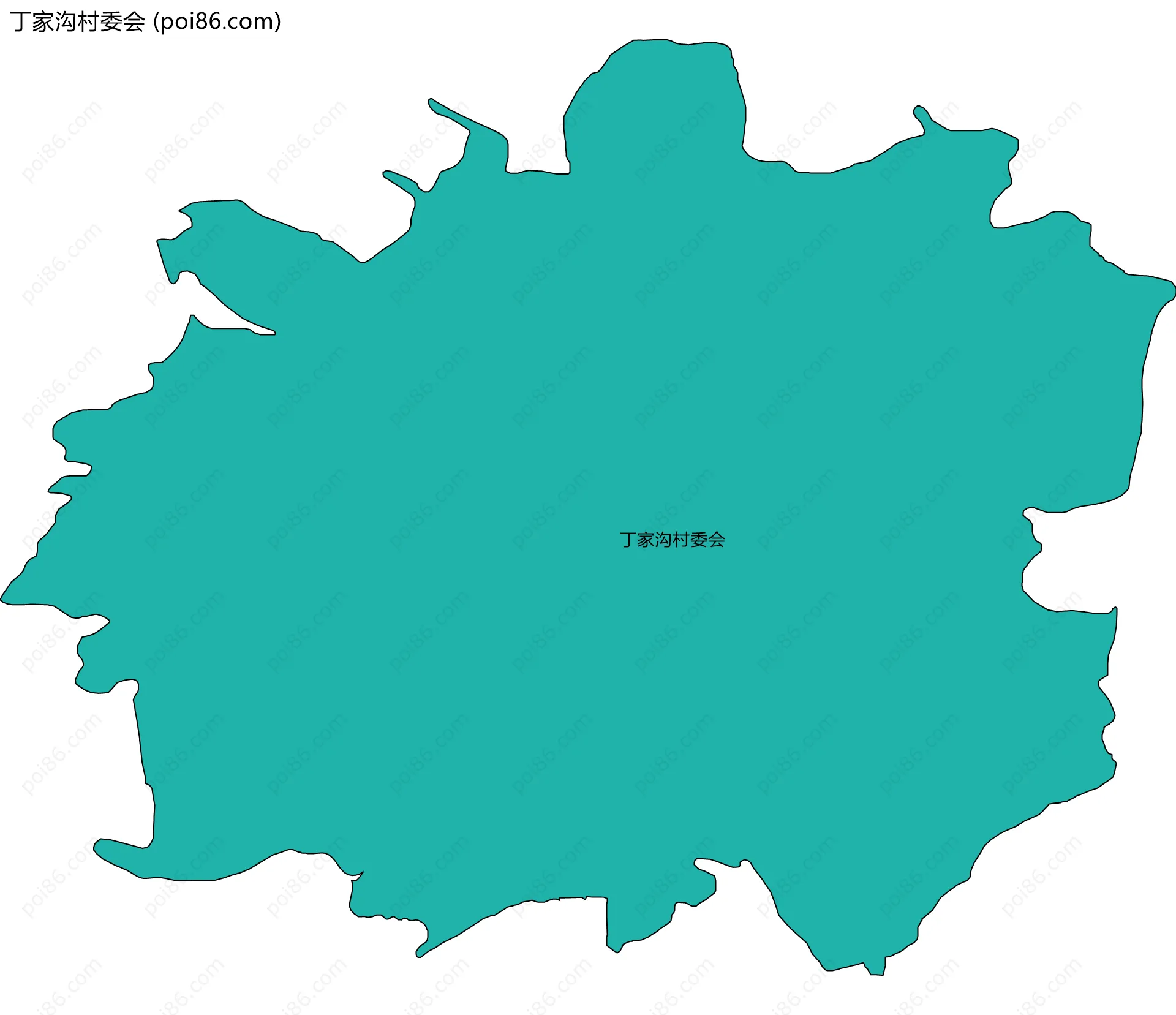 丁家沟村委会边界地图