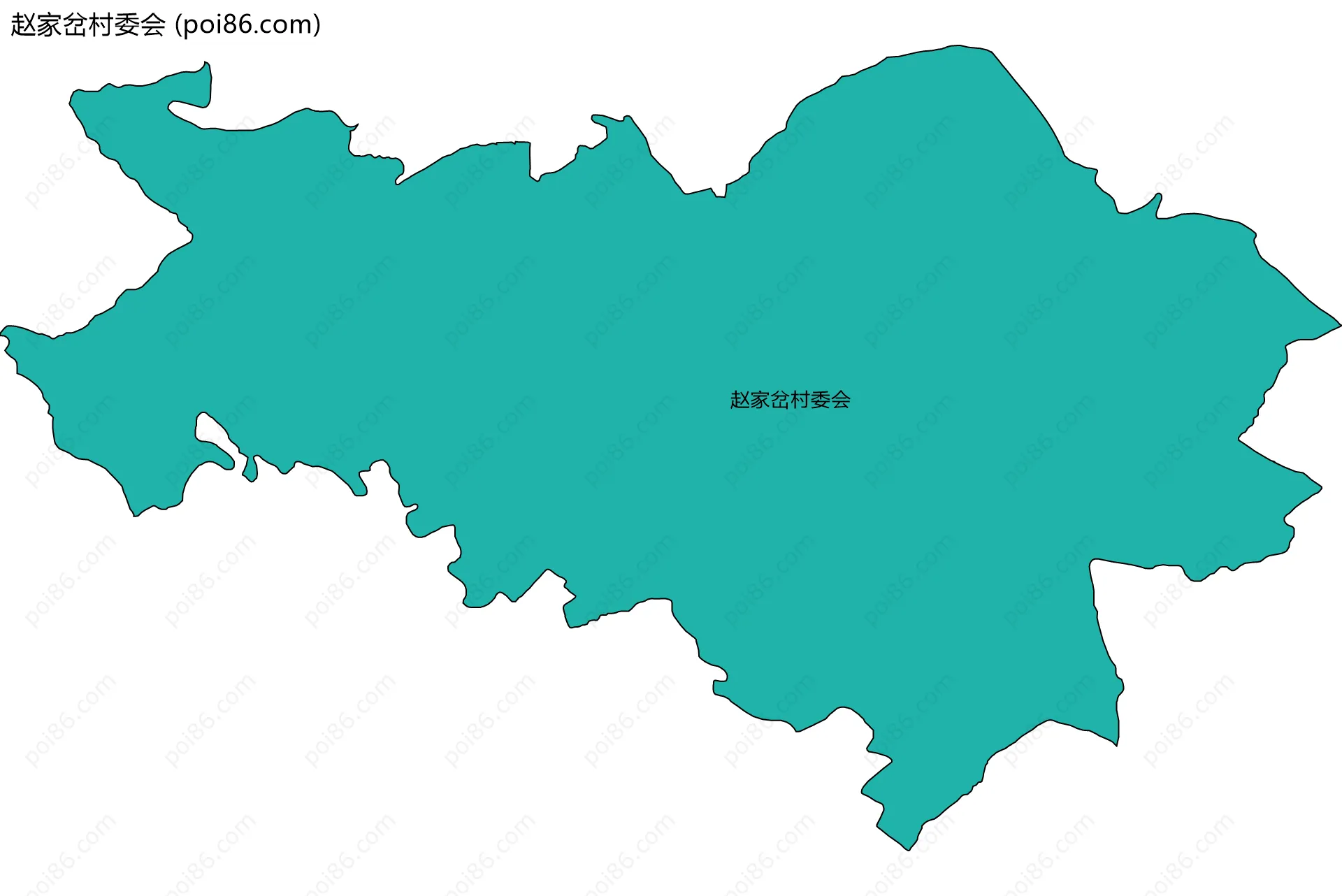 赵家岔村委会边界地图