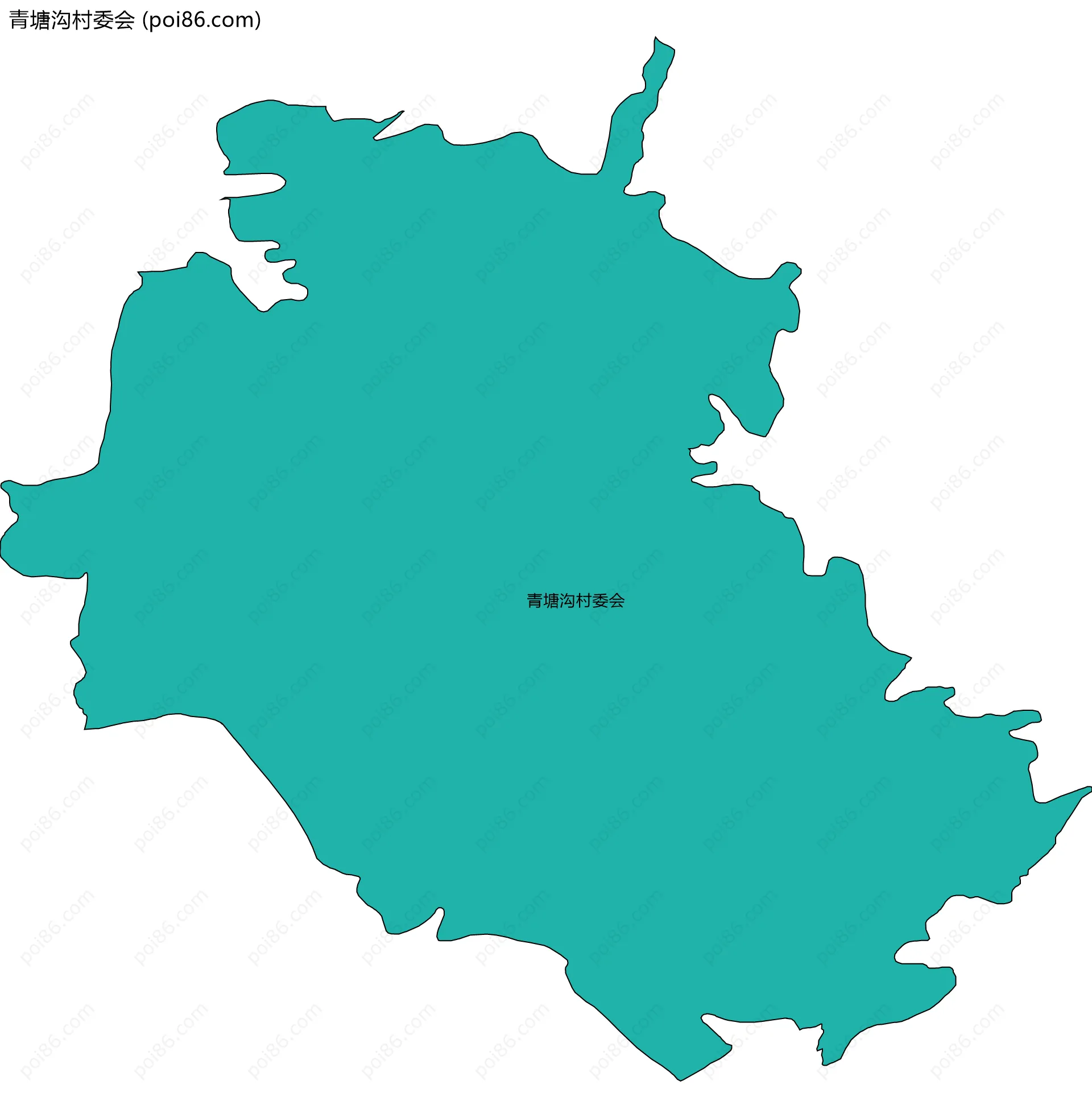 青塘沟村委会边界地图