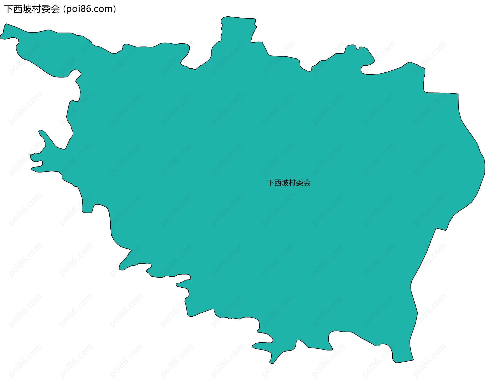 下西坡村委会边界地图