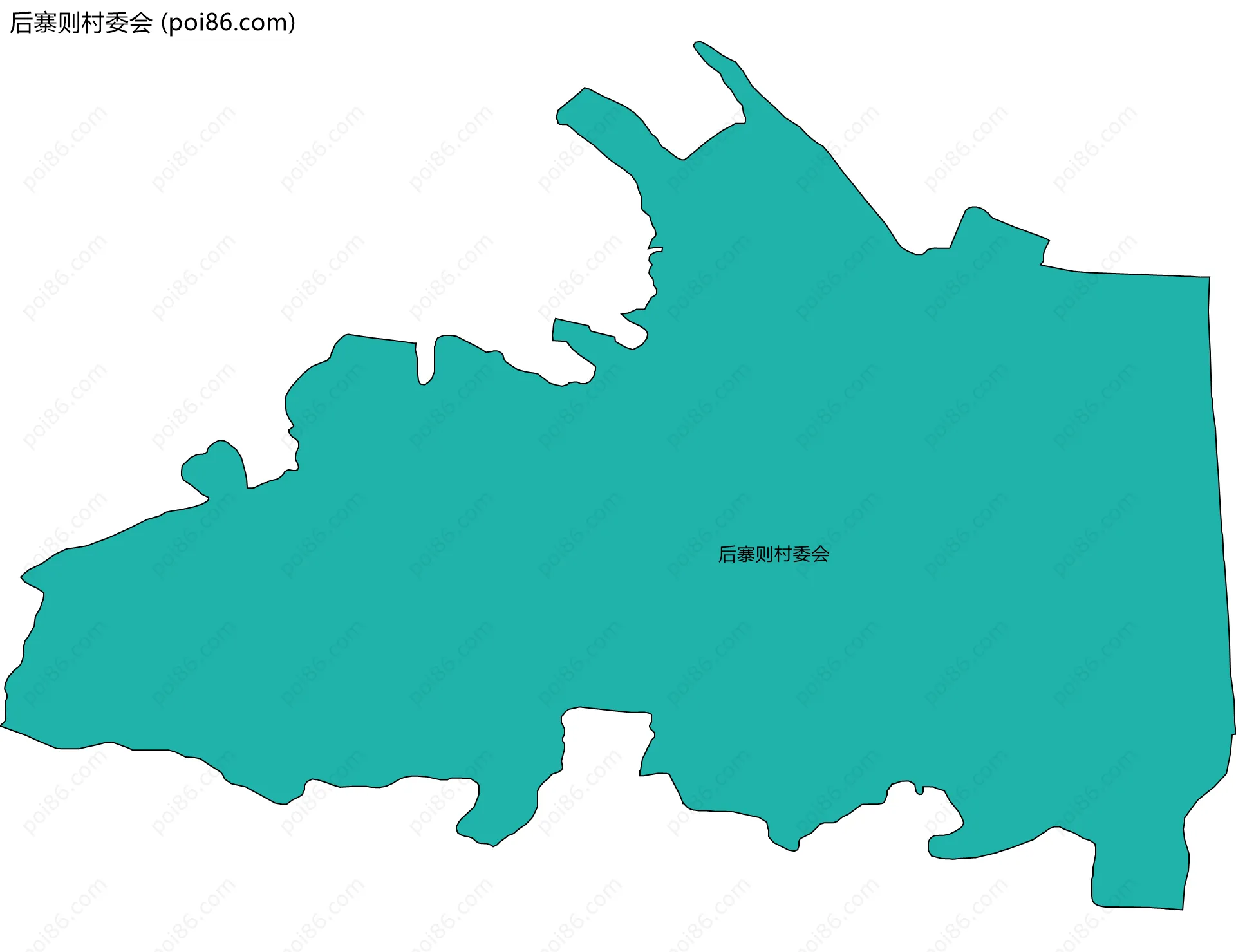 后寨则村委会边界地图