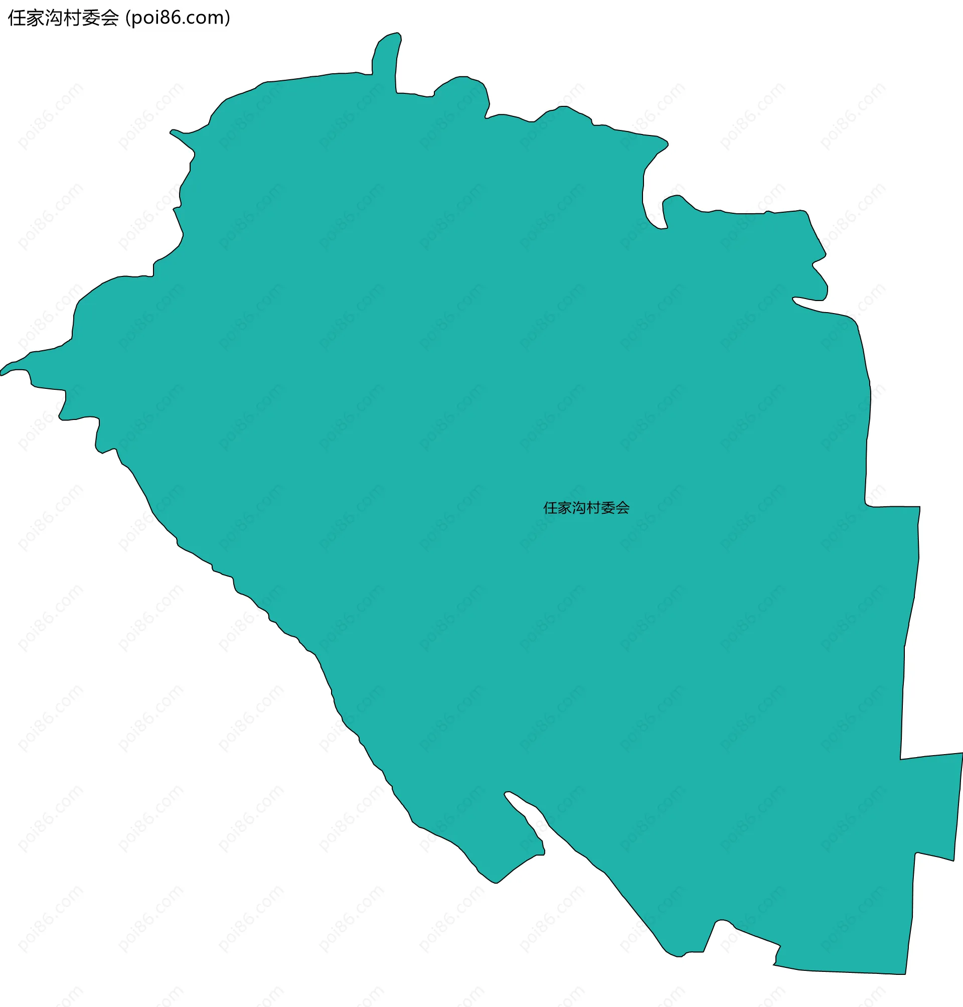 任家沟村委会边界地图