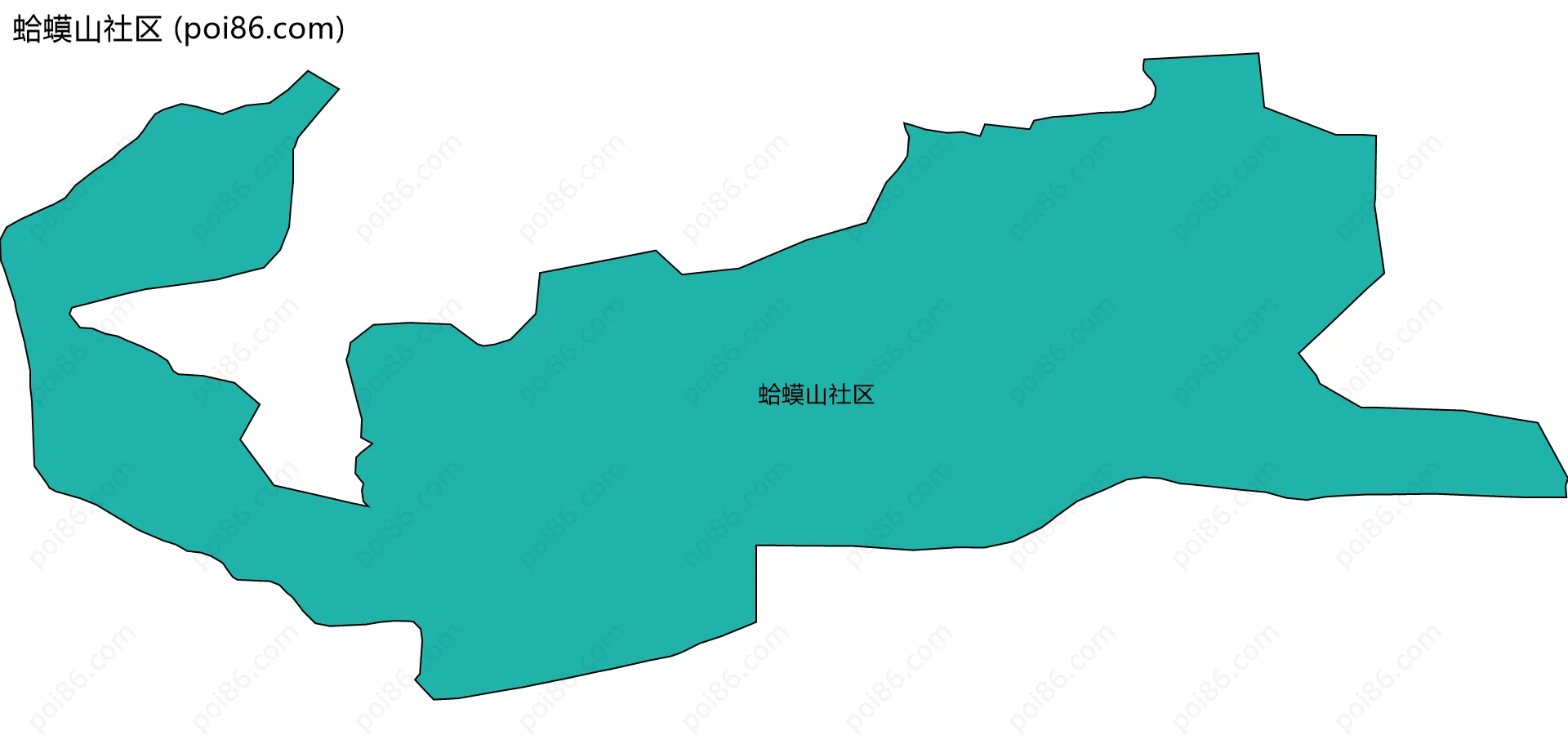 蛤蟆山社区边界地图