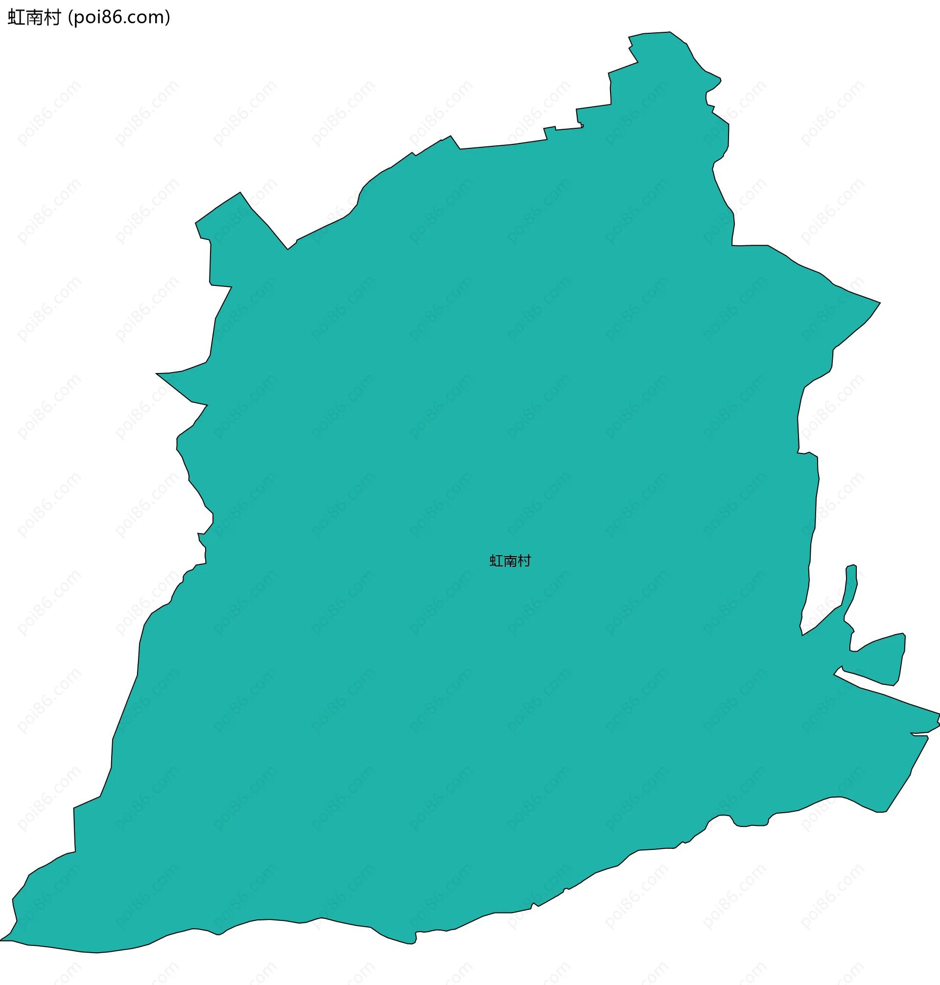 虹南村边界地图