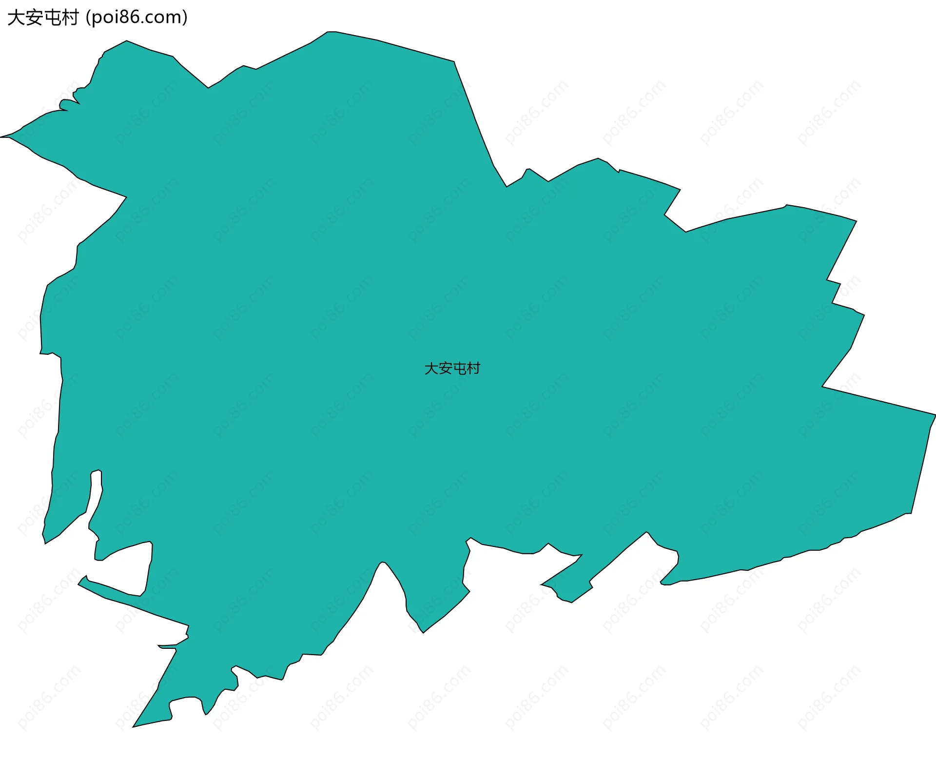 大安屯村边界地图