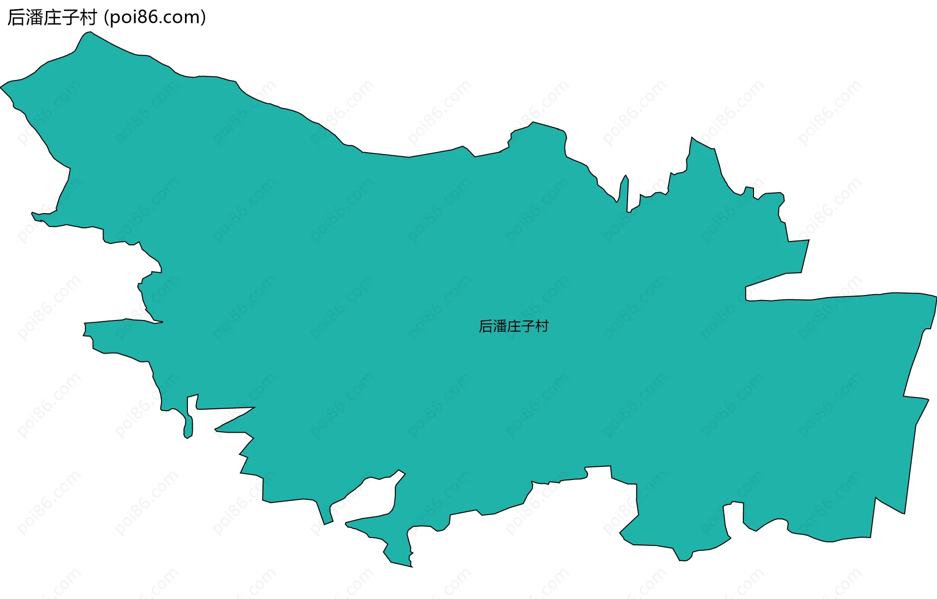 后潘庄子村边界地图