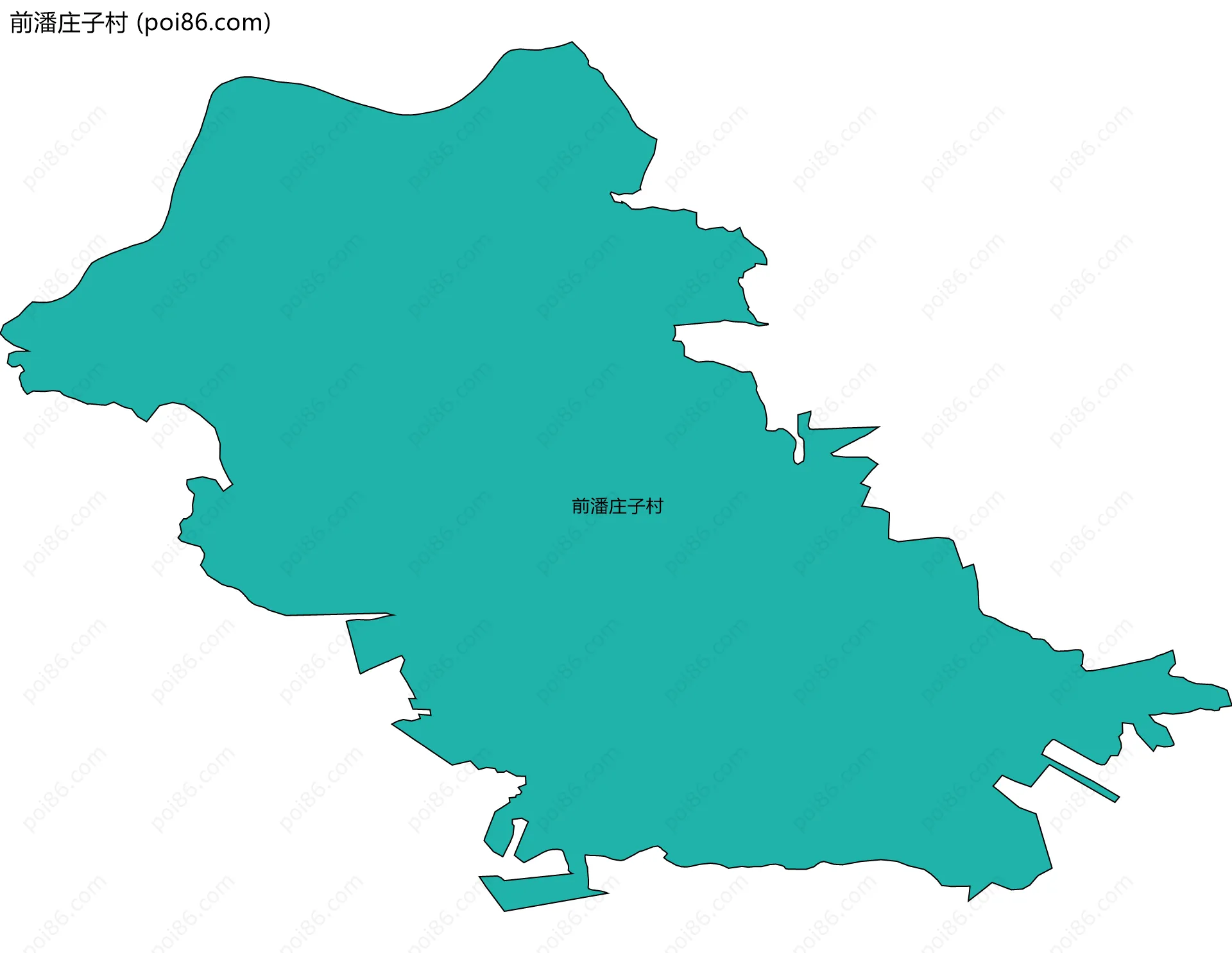 前潘庄子村边界地图