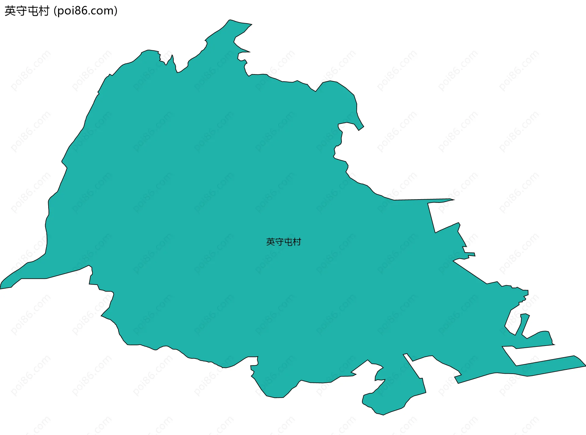 英守屯村边界地图