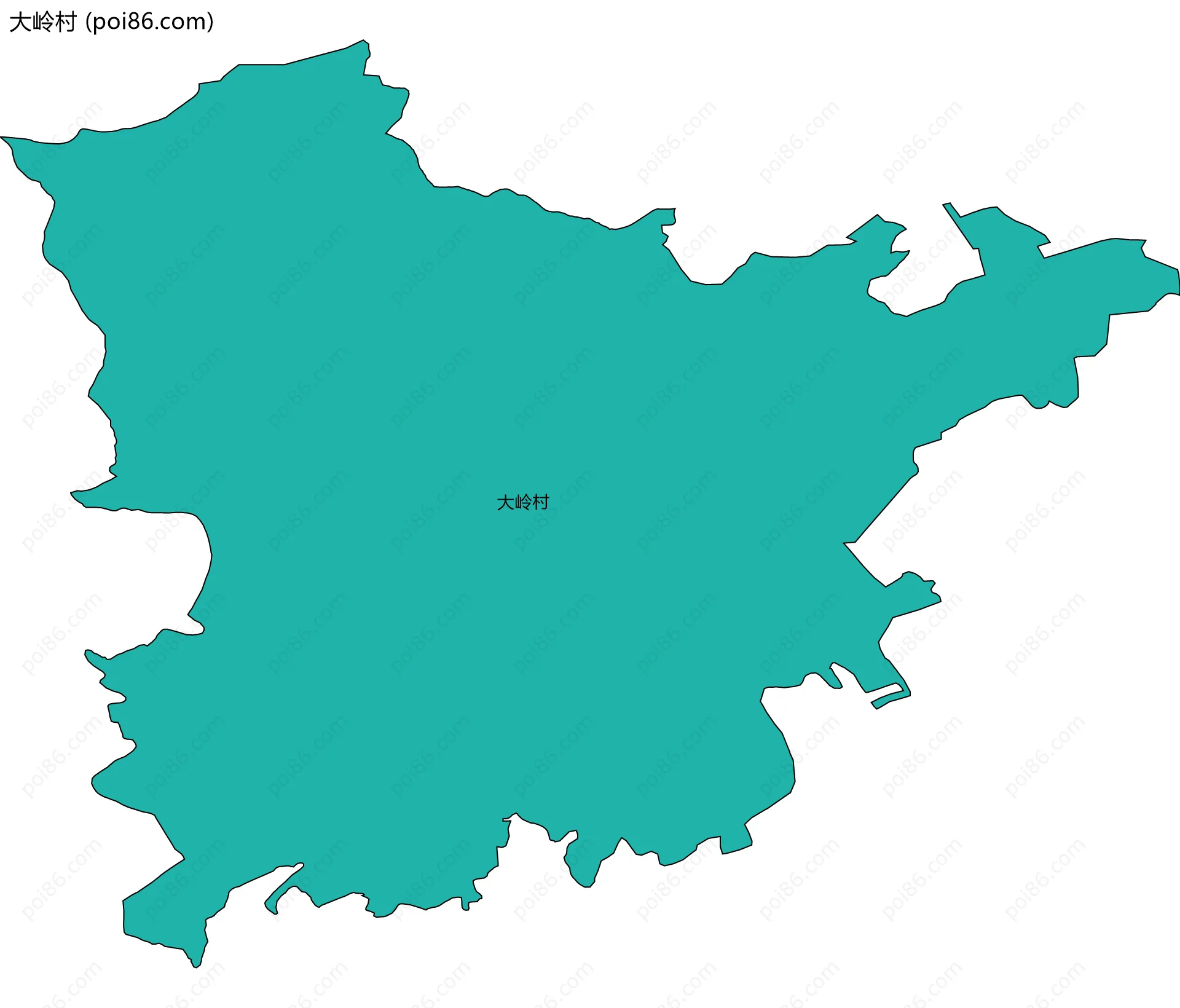 大岭村边界地图