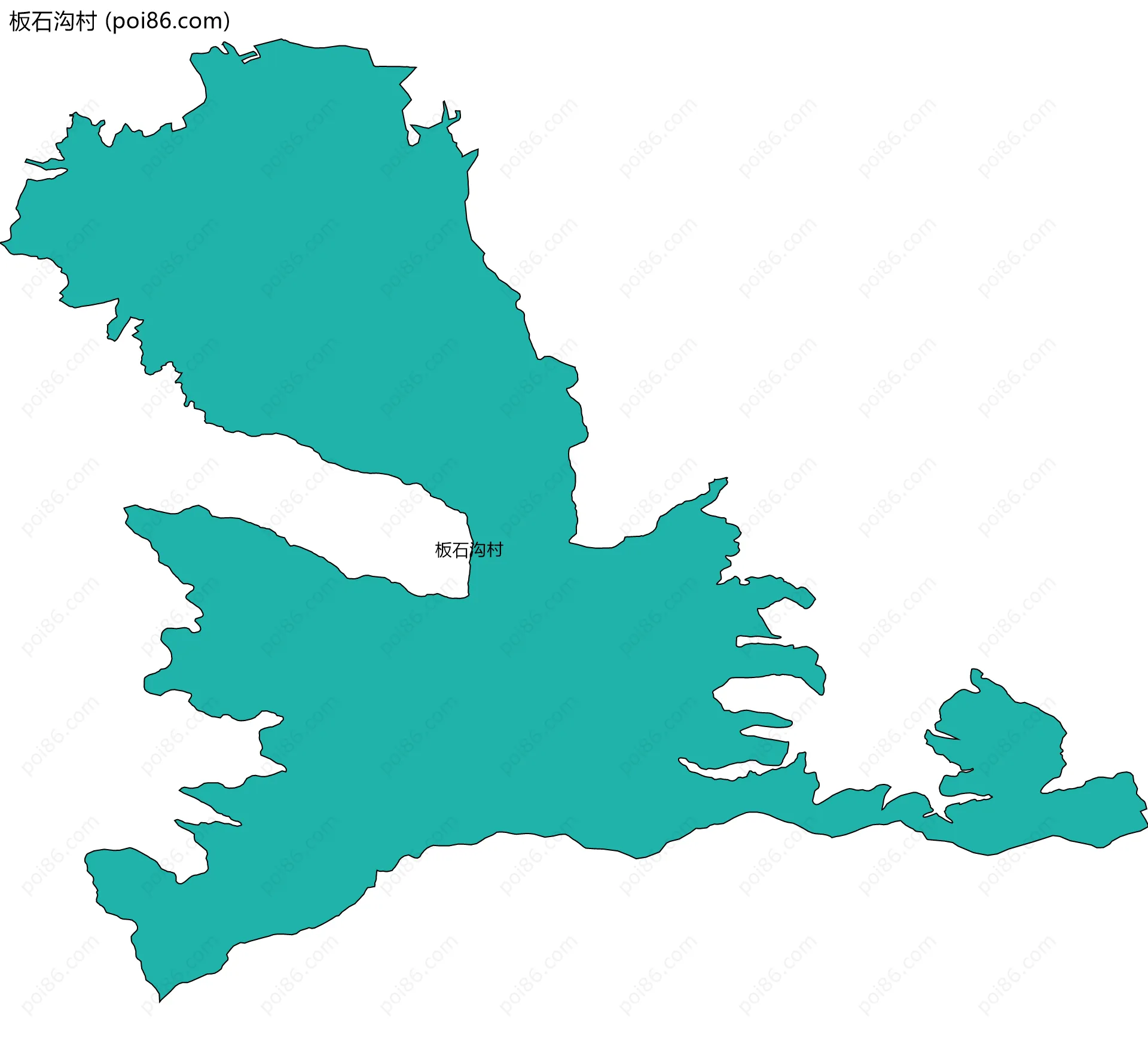 板石沟村边界地图