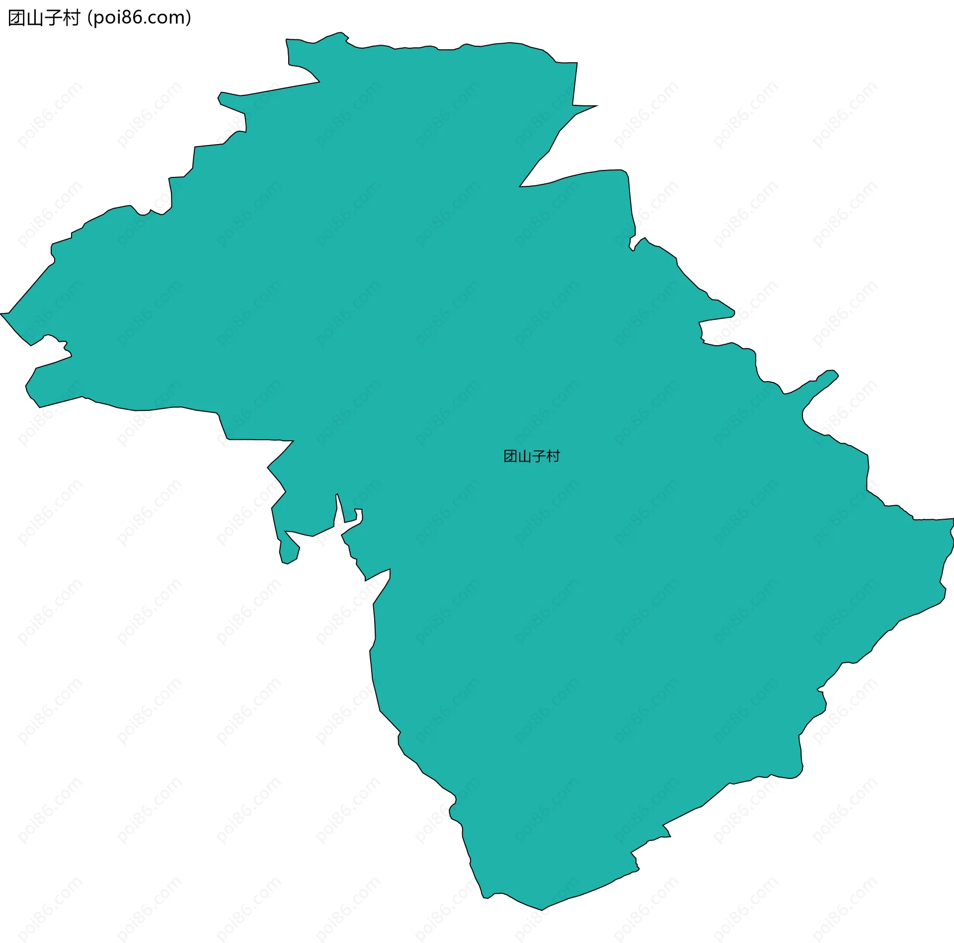 团山子村边界地图