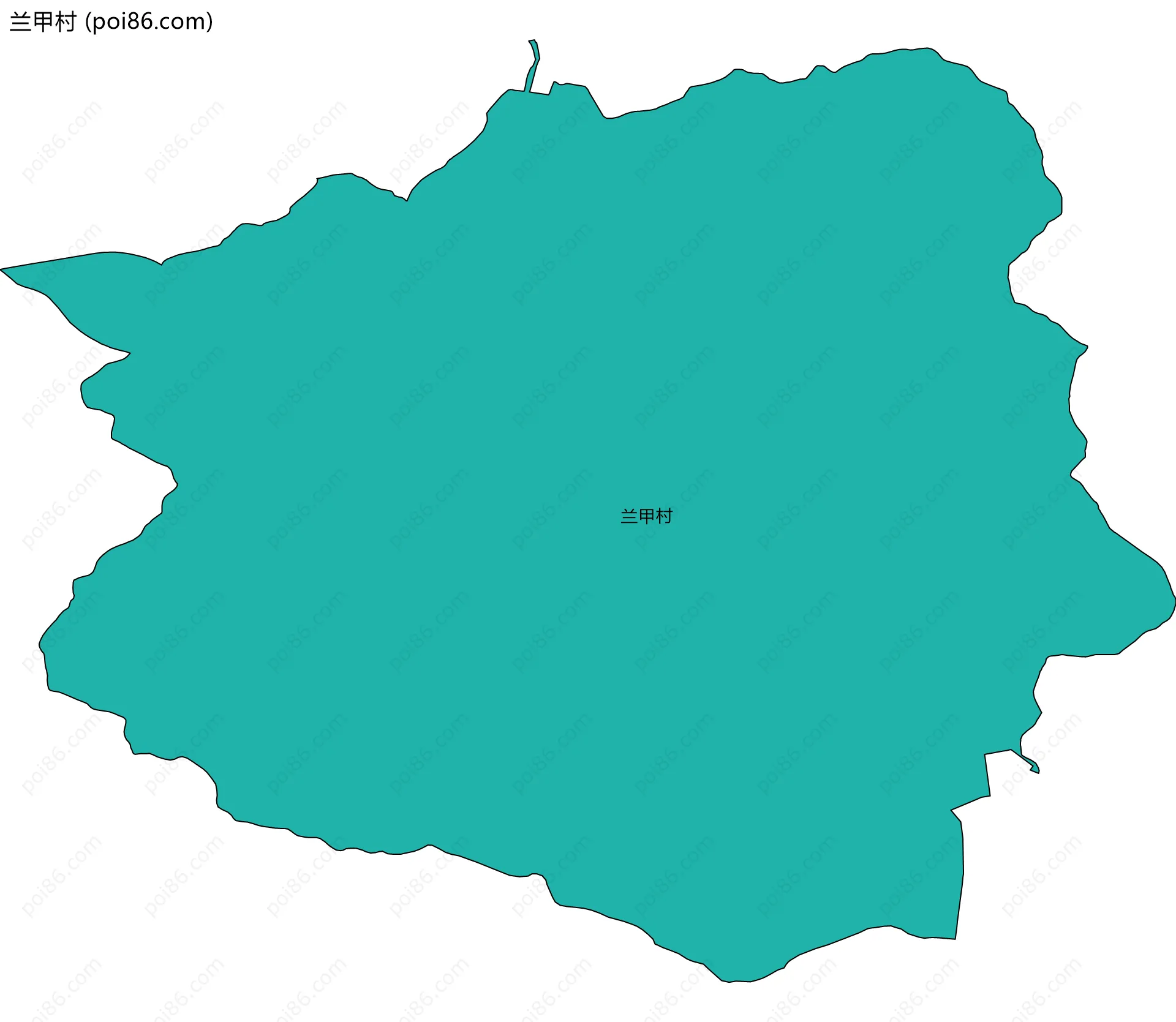 兰甲村边界地图