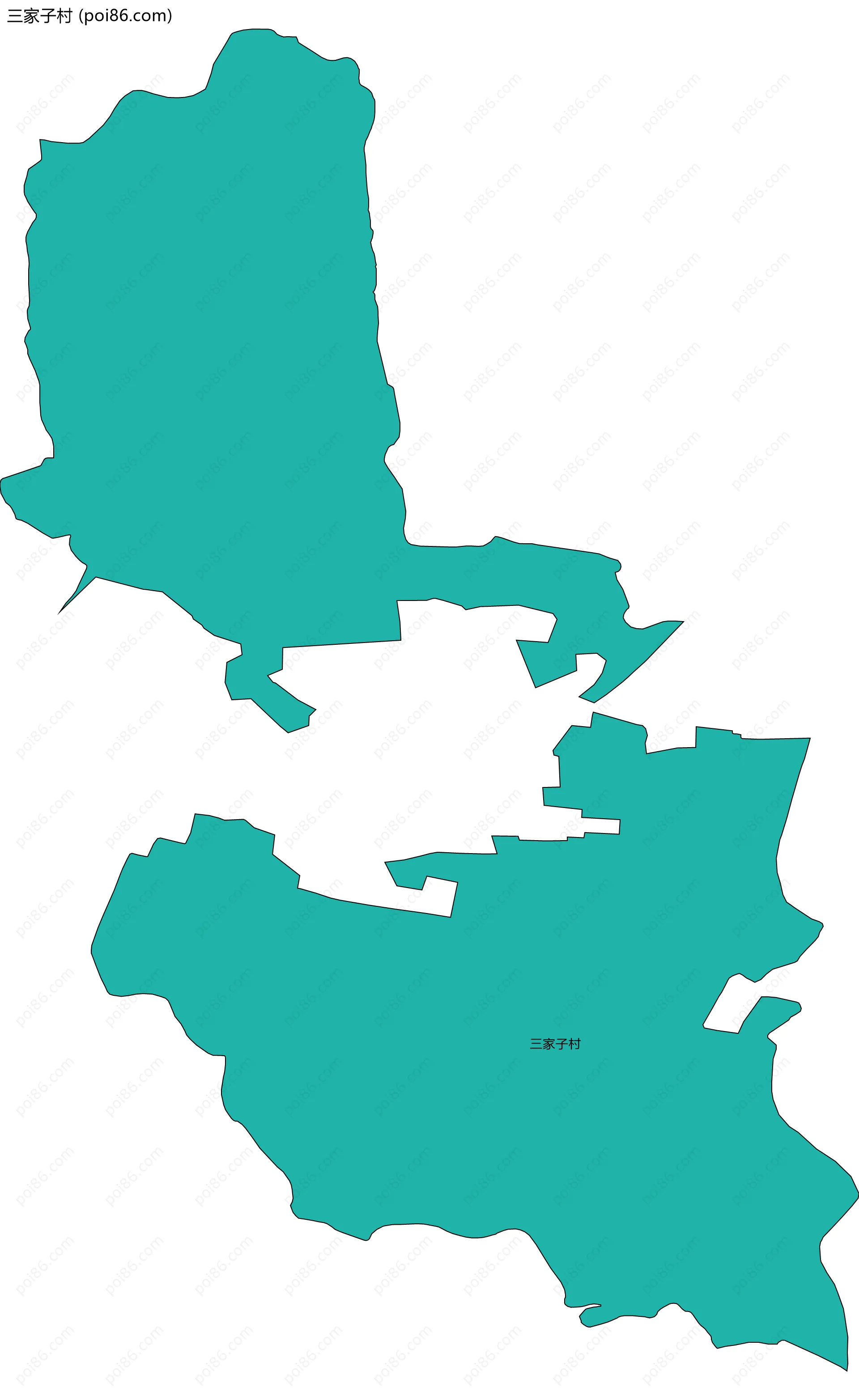 三家子村边界地图