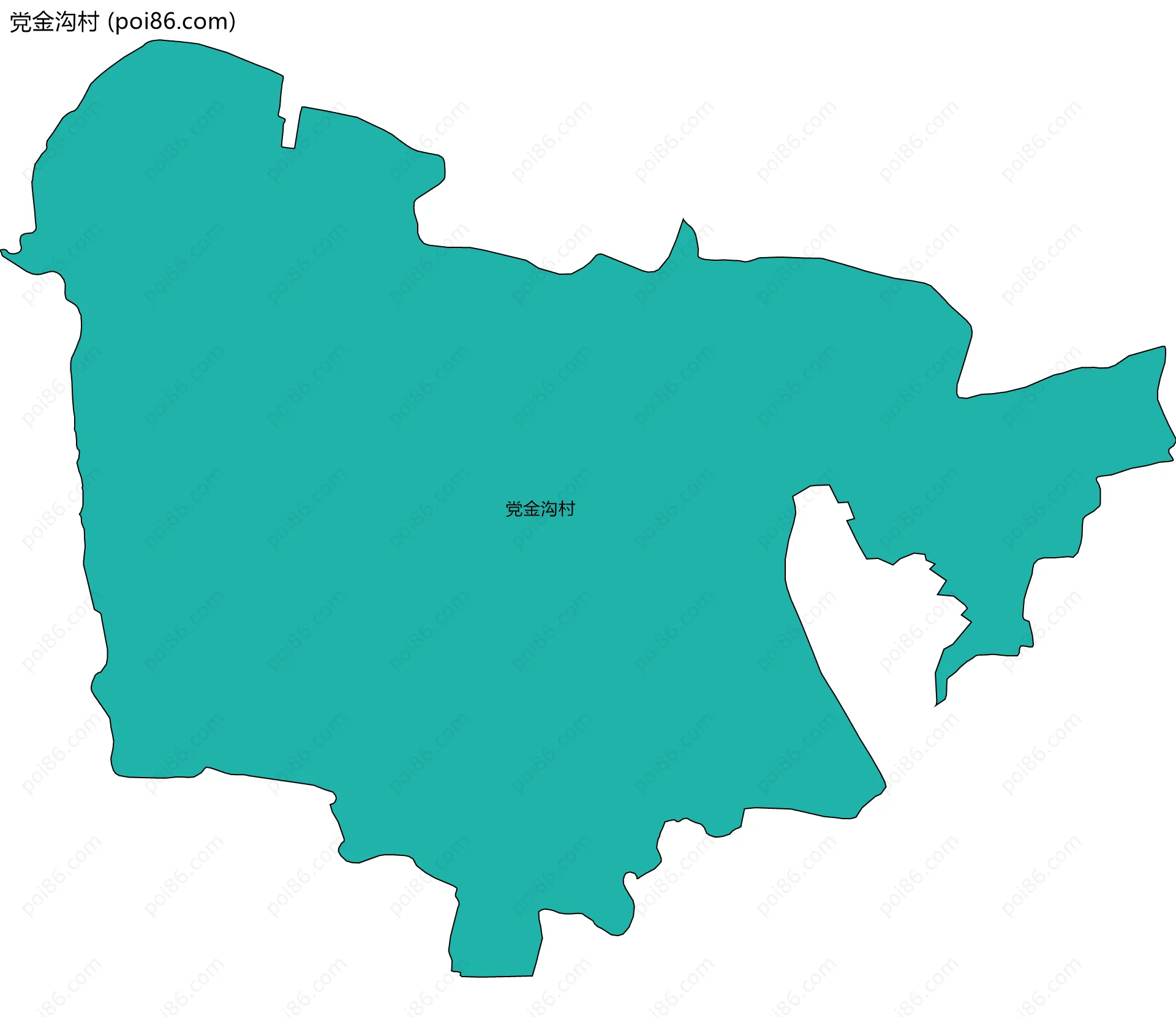党金沟村边界地图