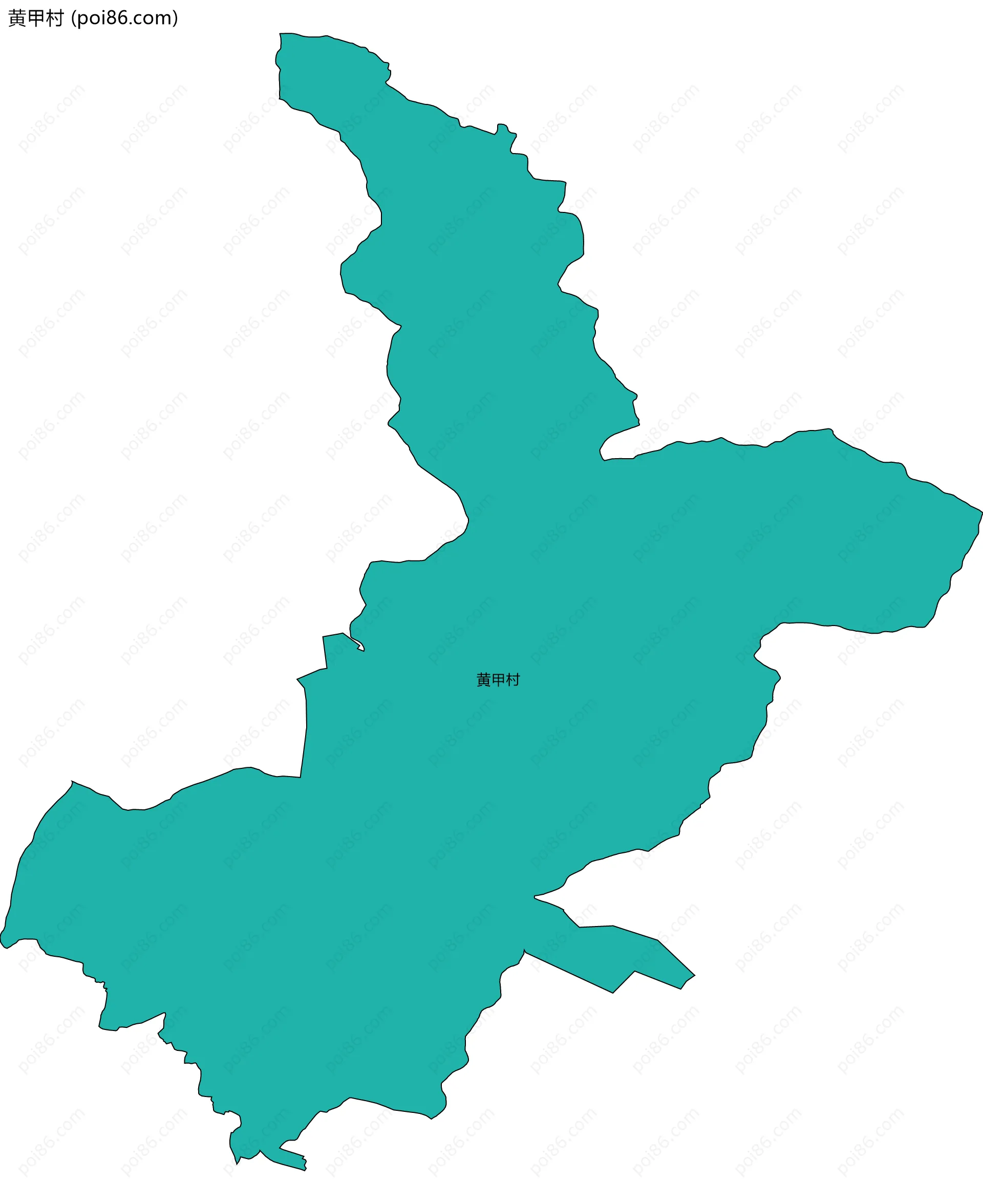 黄甲村边界地图