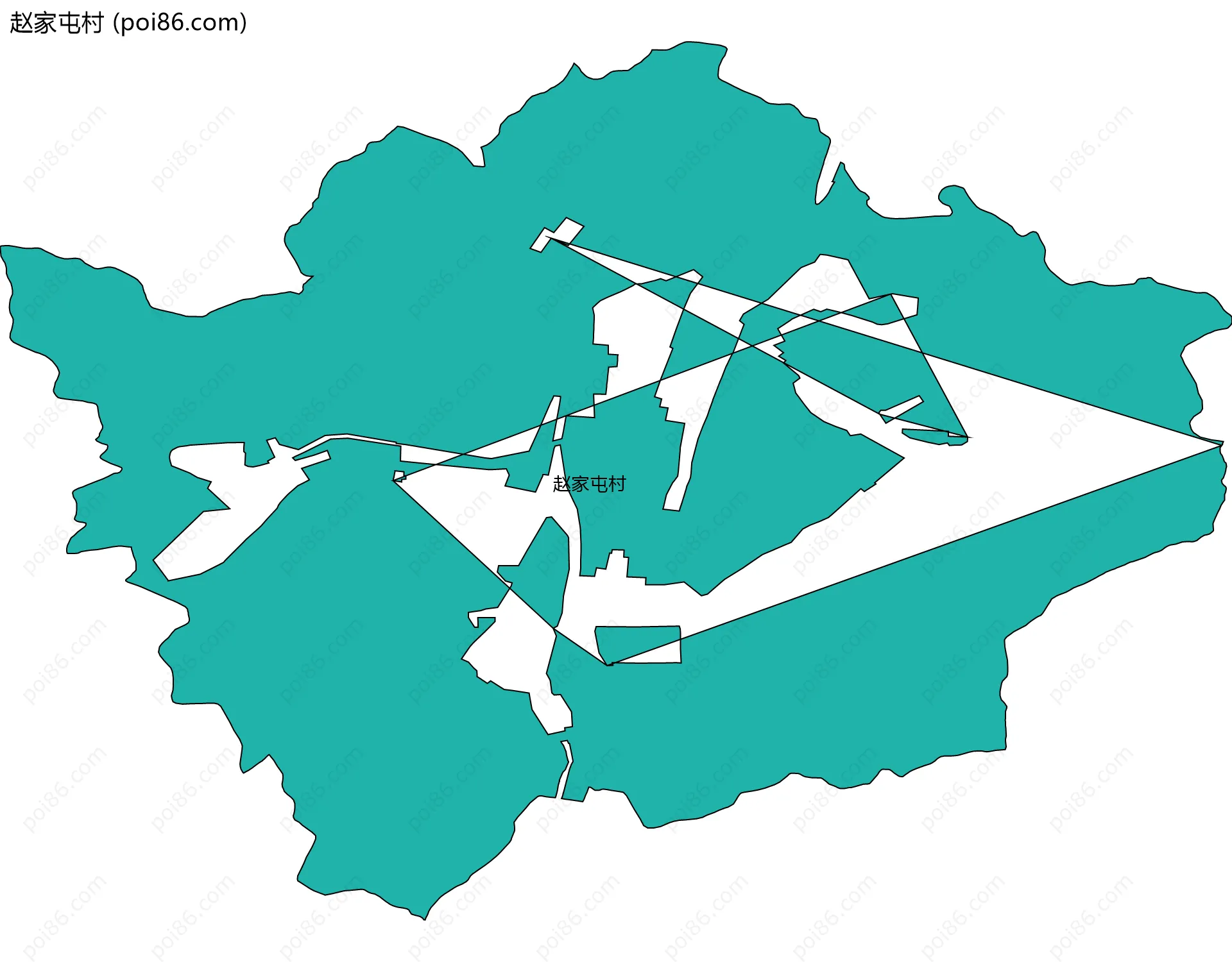 赵家屯村边界地图