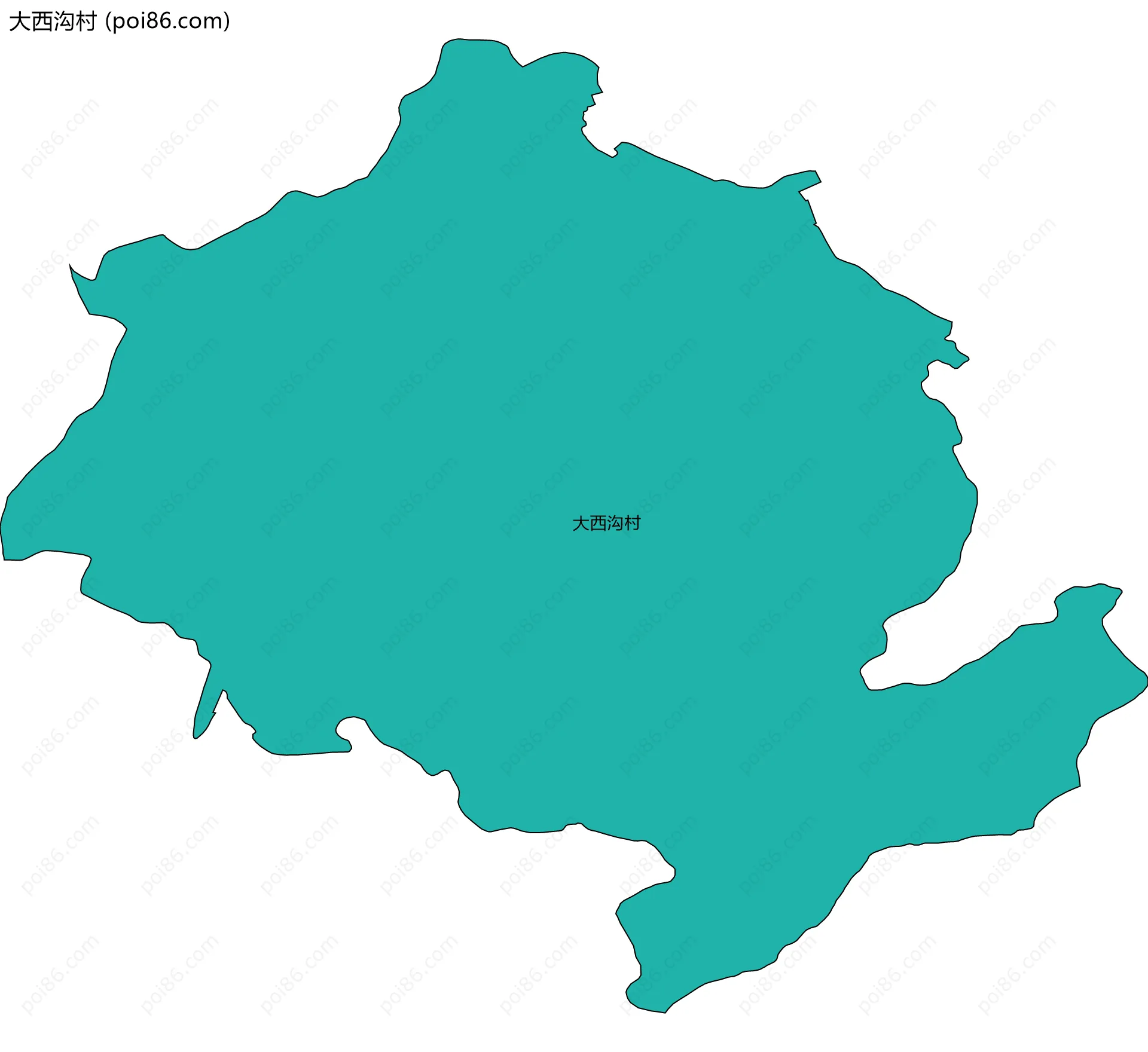 大西沟村边界地图