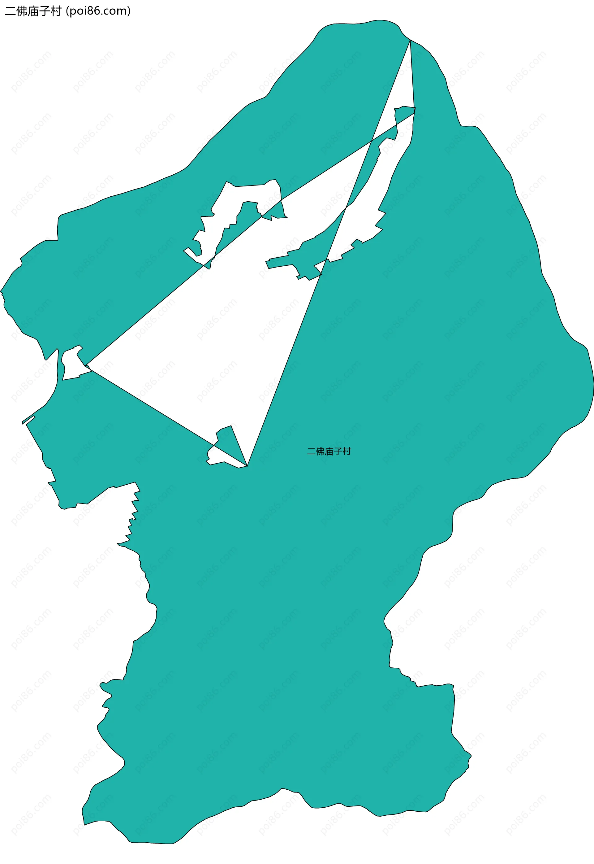 二佛庙子村边界地图