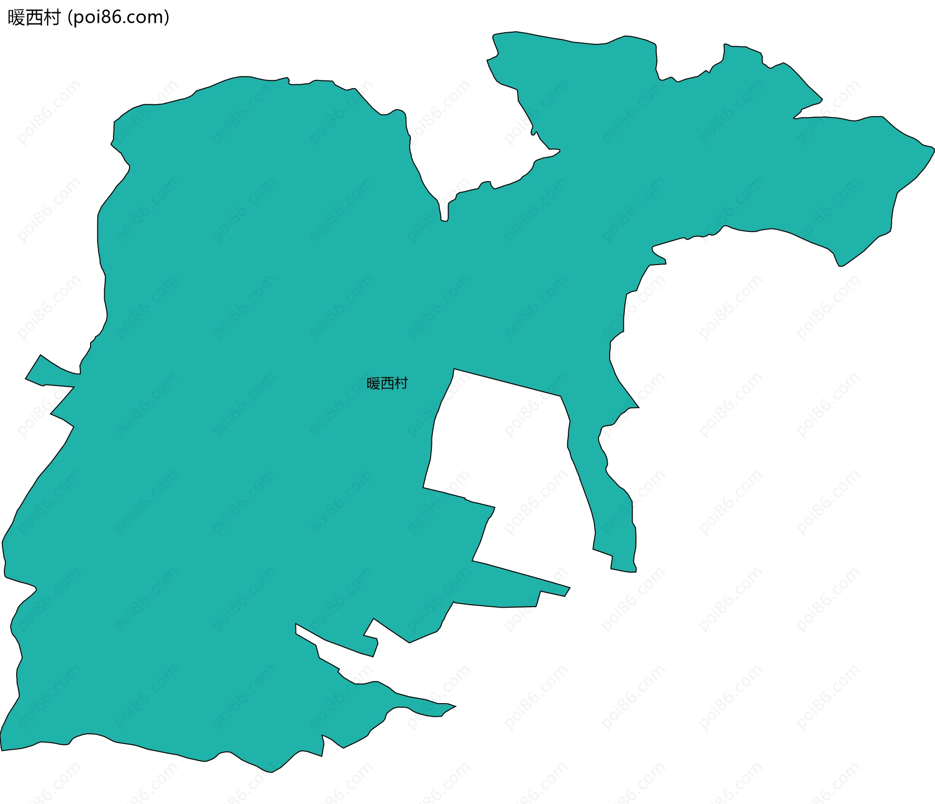 暖西村边界地图