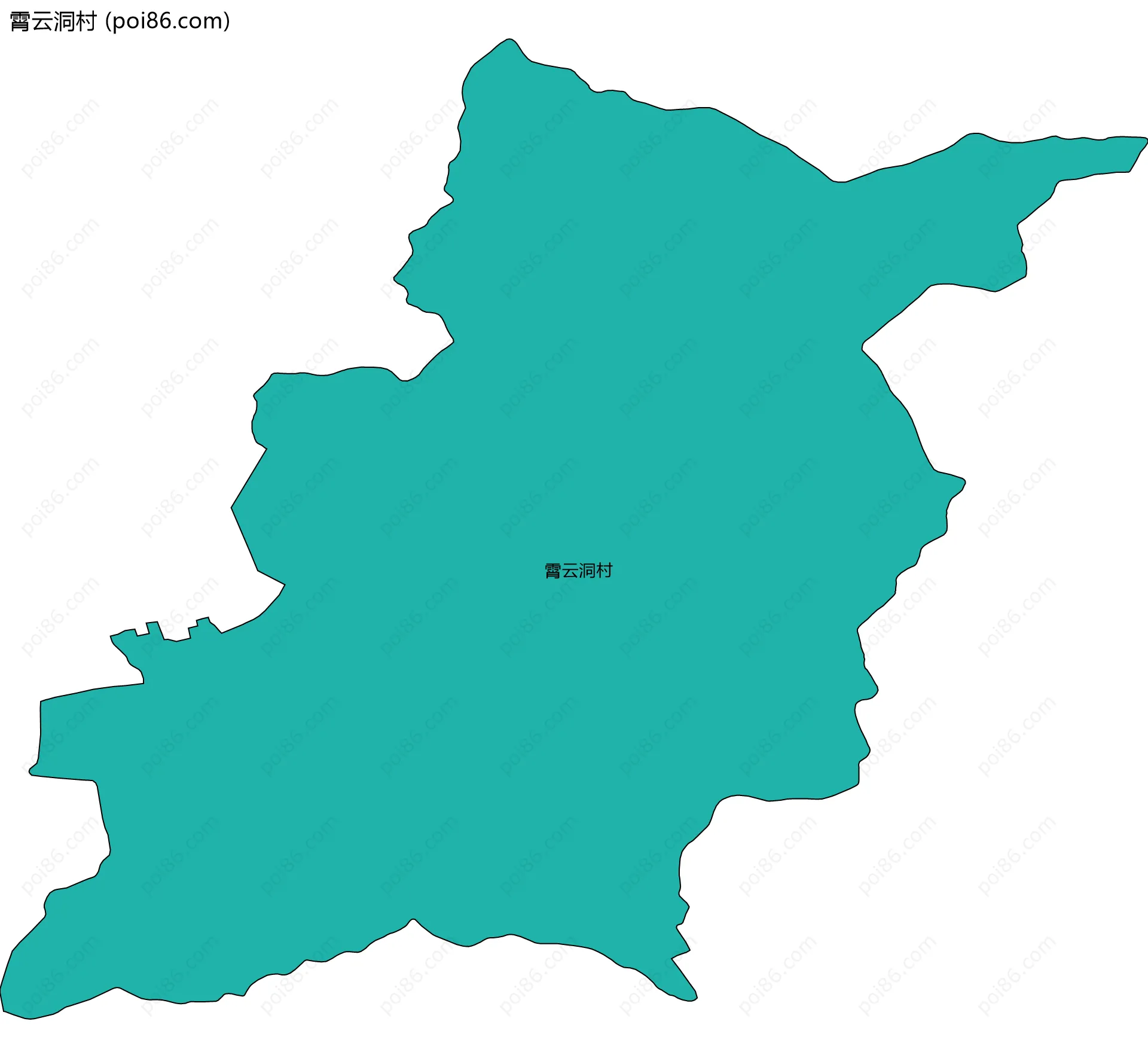 霄云洞村边界地图