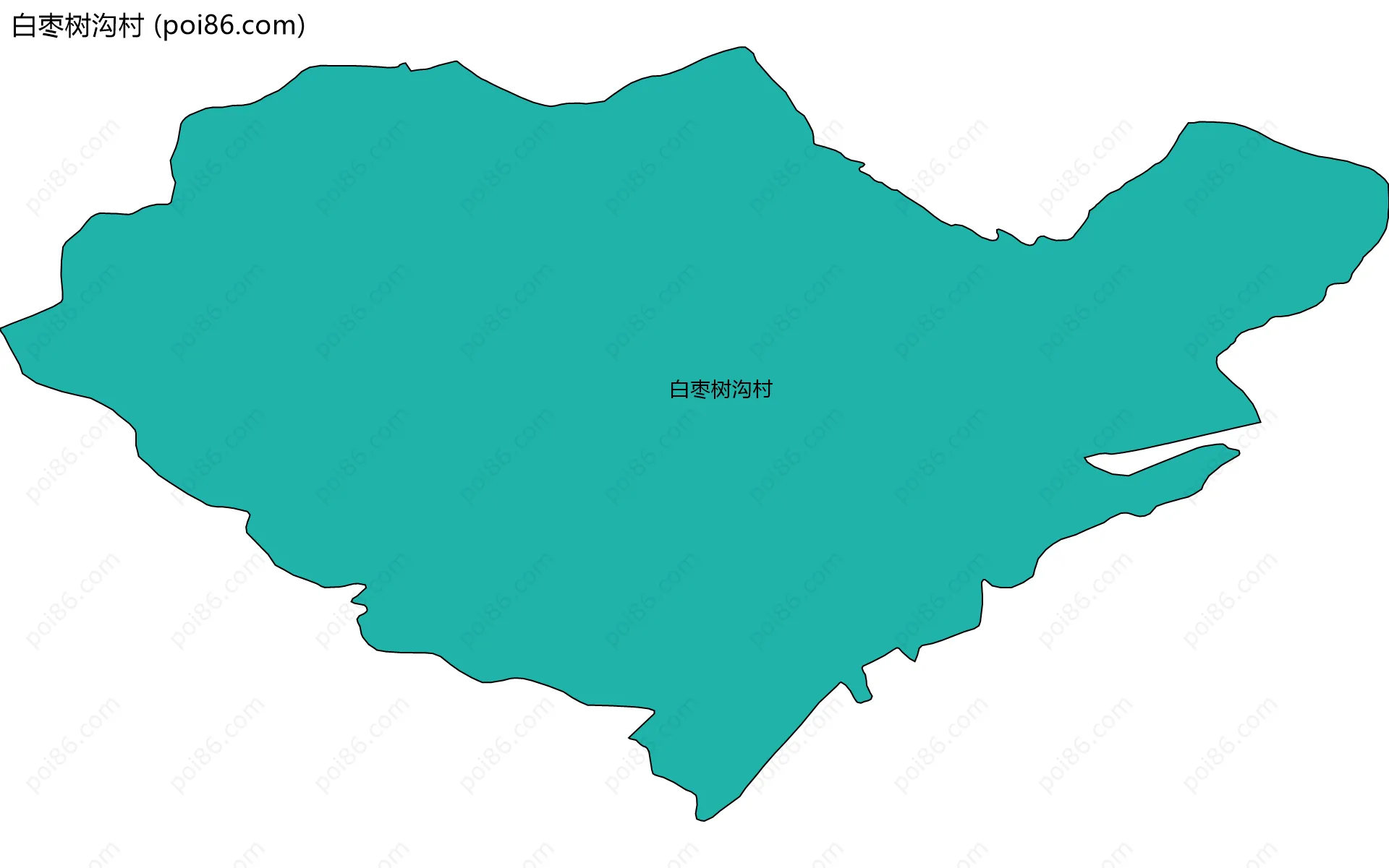 白枣树沟村边界地图