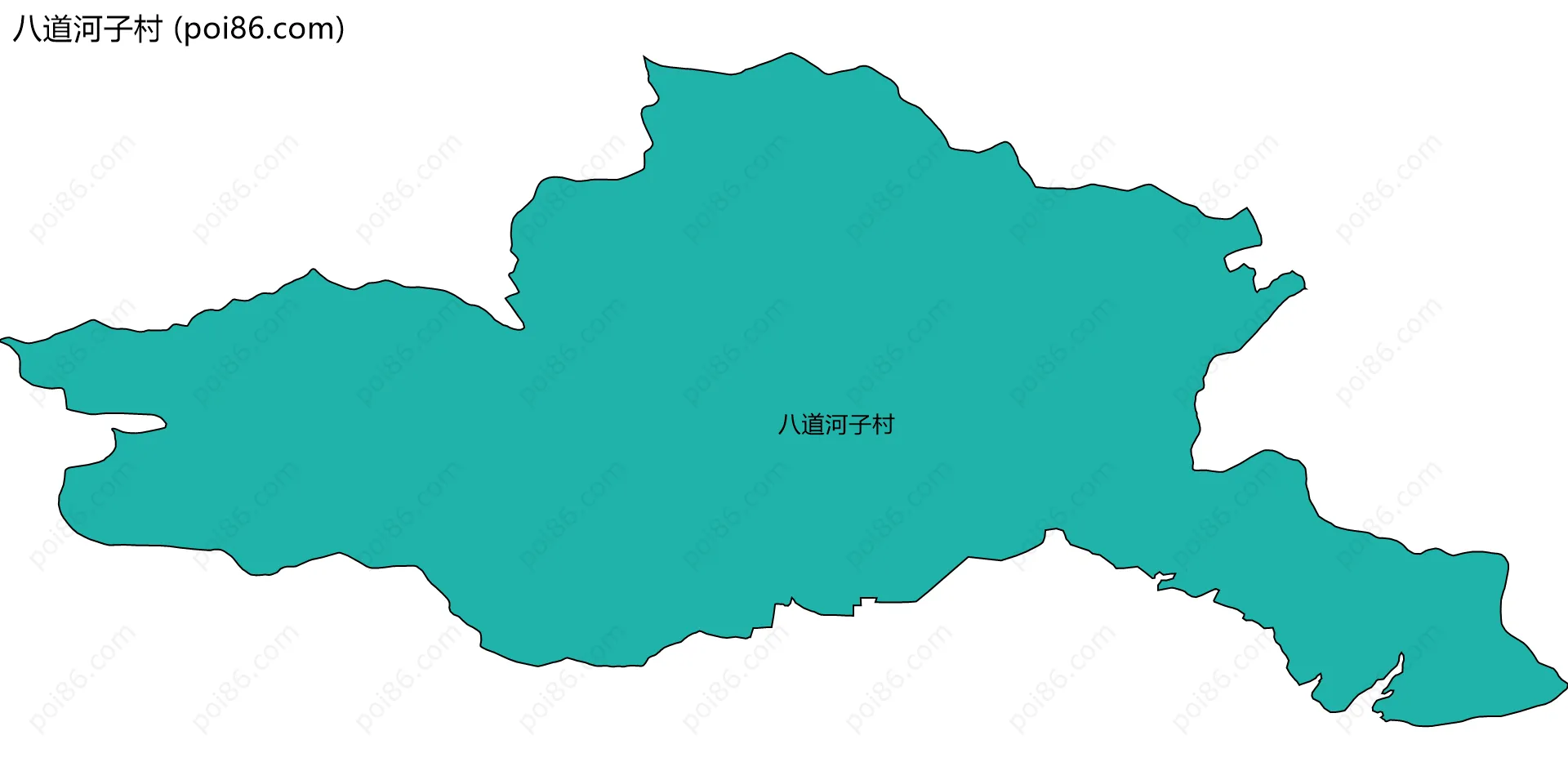 八道河子村边界地图