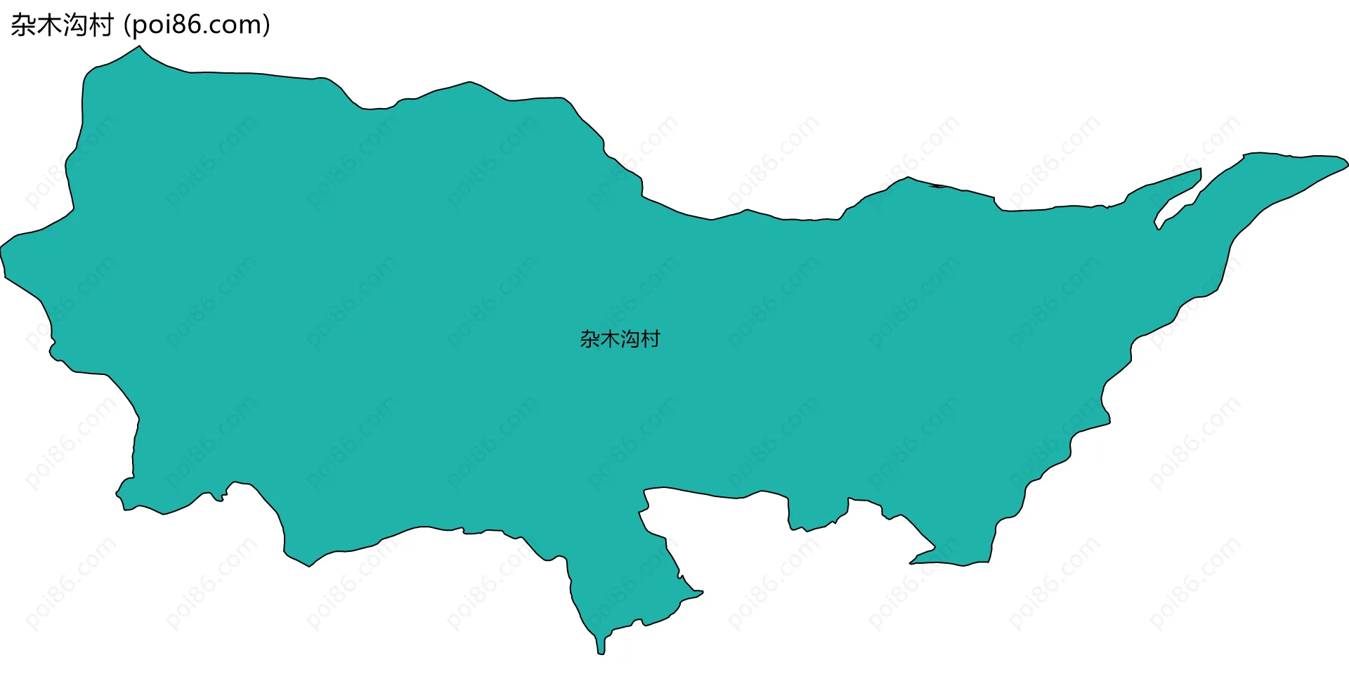 杂木沟村边界地图