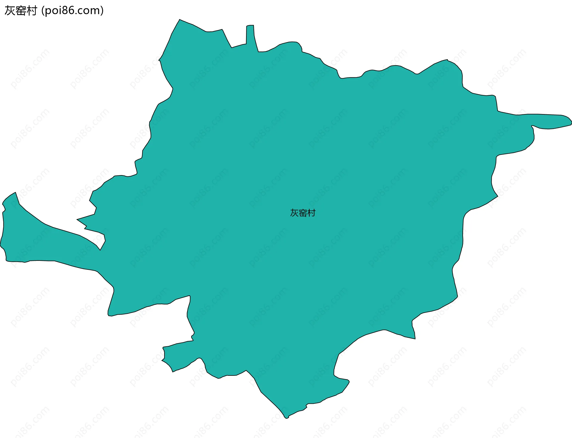 灰窑村边界地图