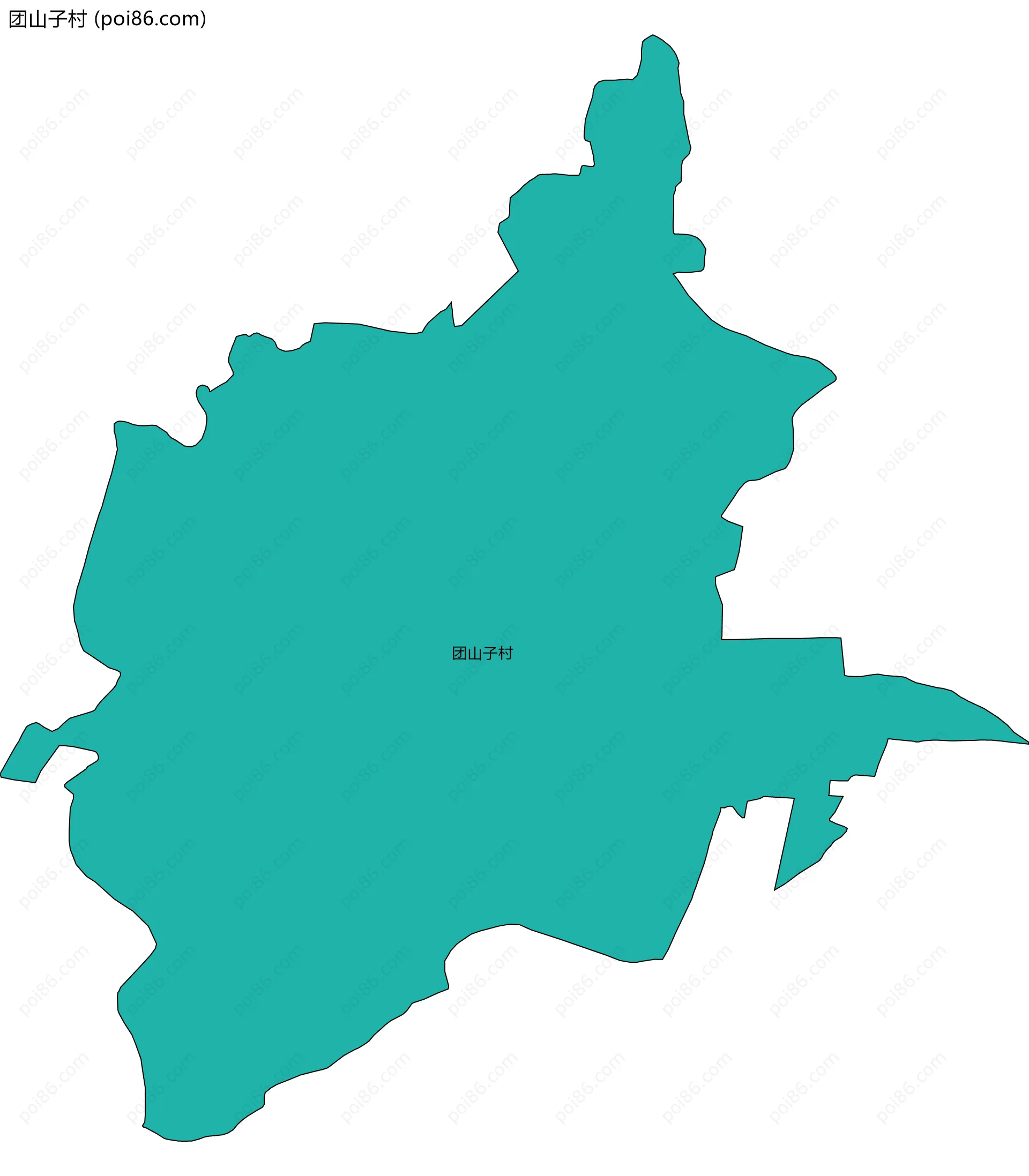 团山子村边界地图