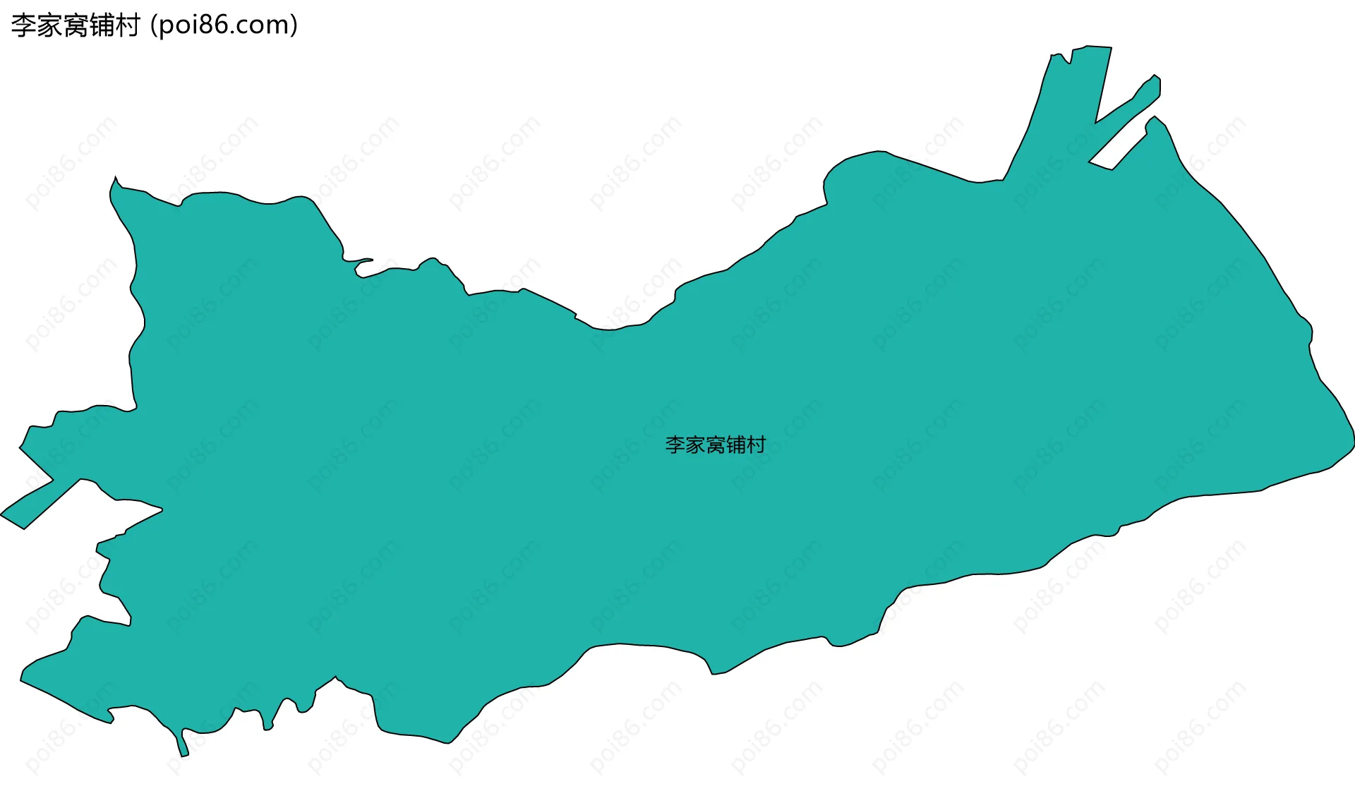 李家窝铺村边界地图