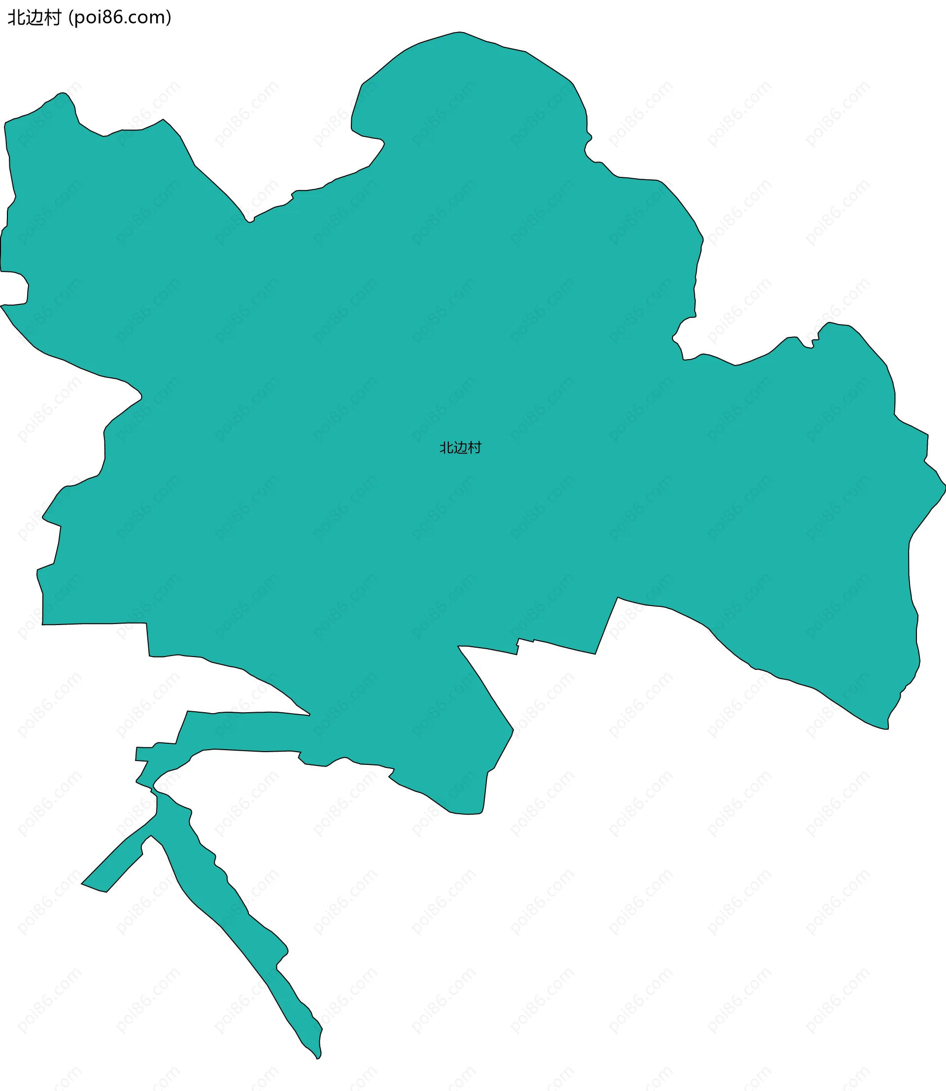 北边村边界地图