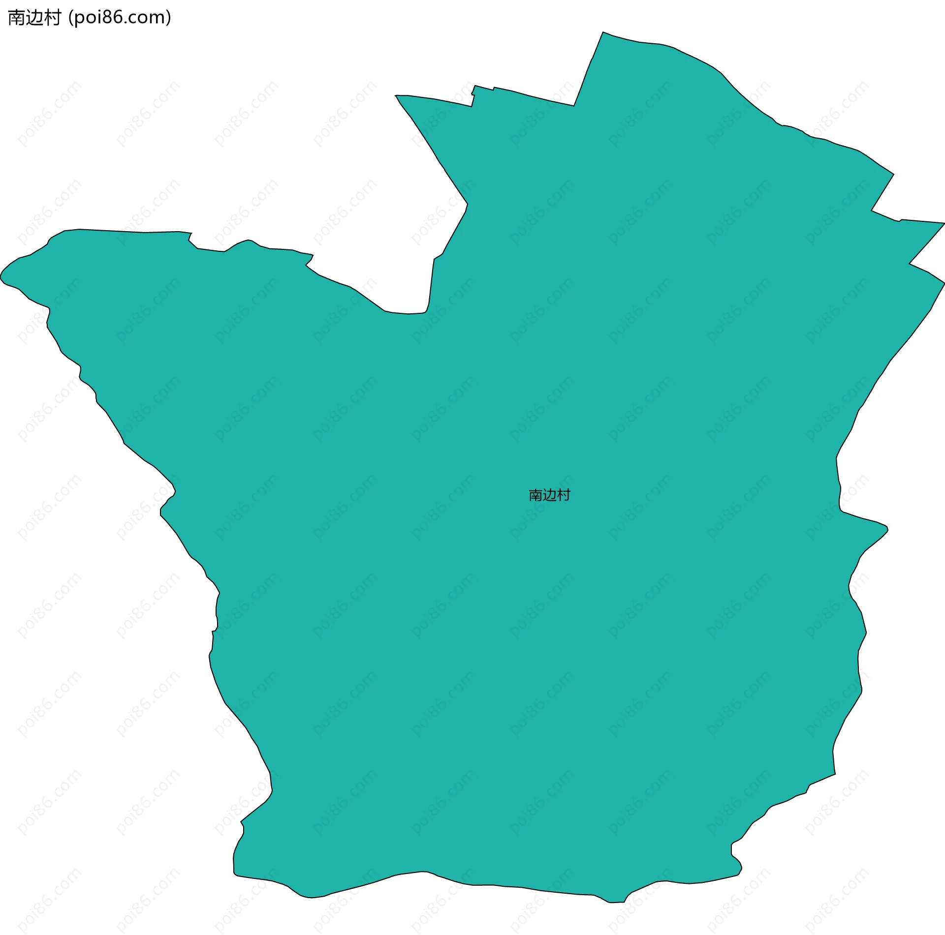 南边村边界地图
