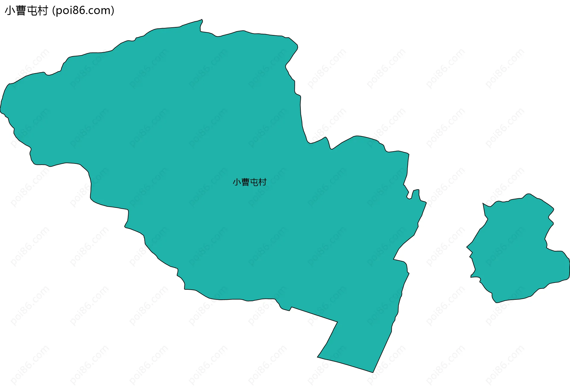 小曹屯村边界地图