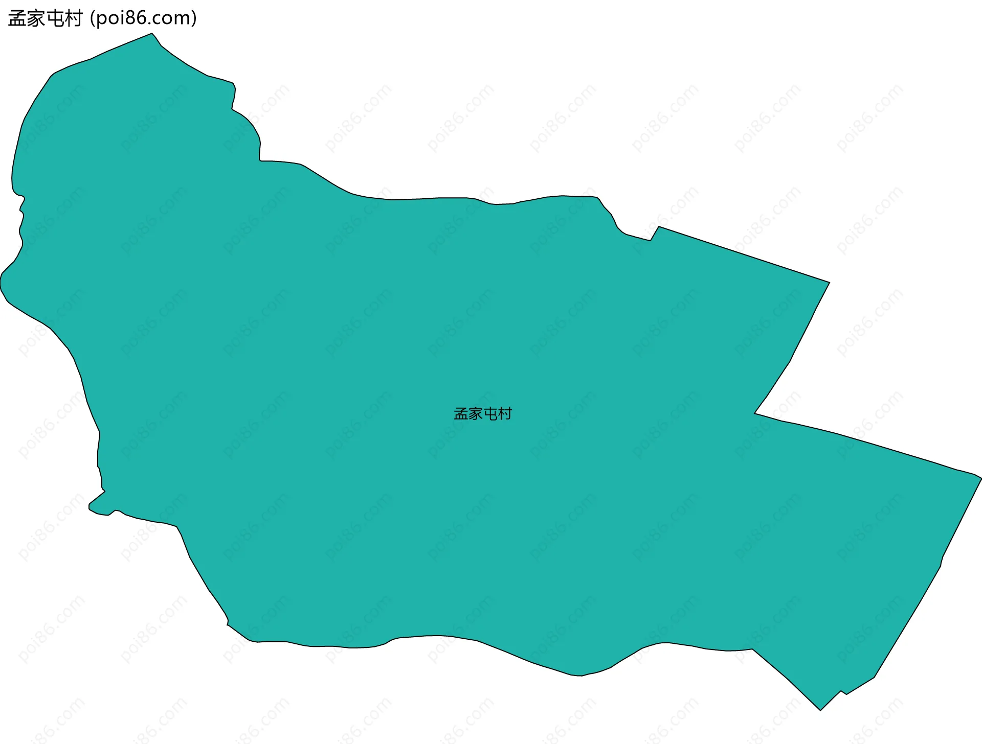 孟家屯村边界地图