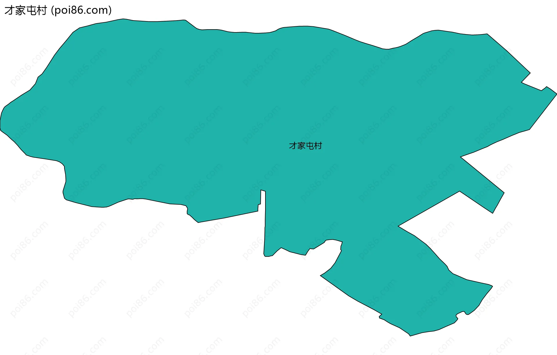 才家屯村边界地图