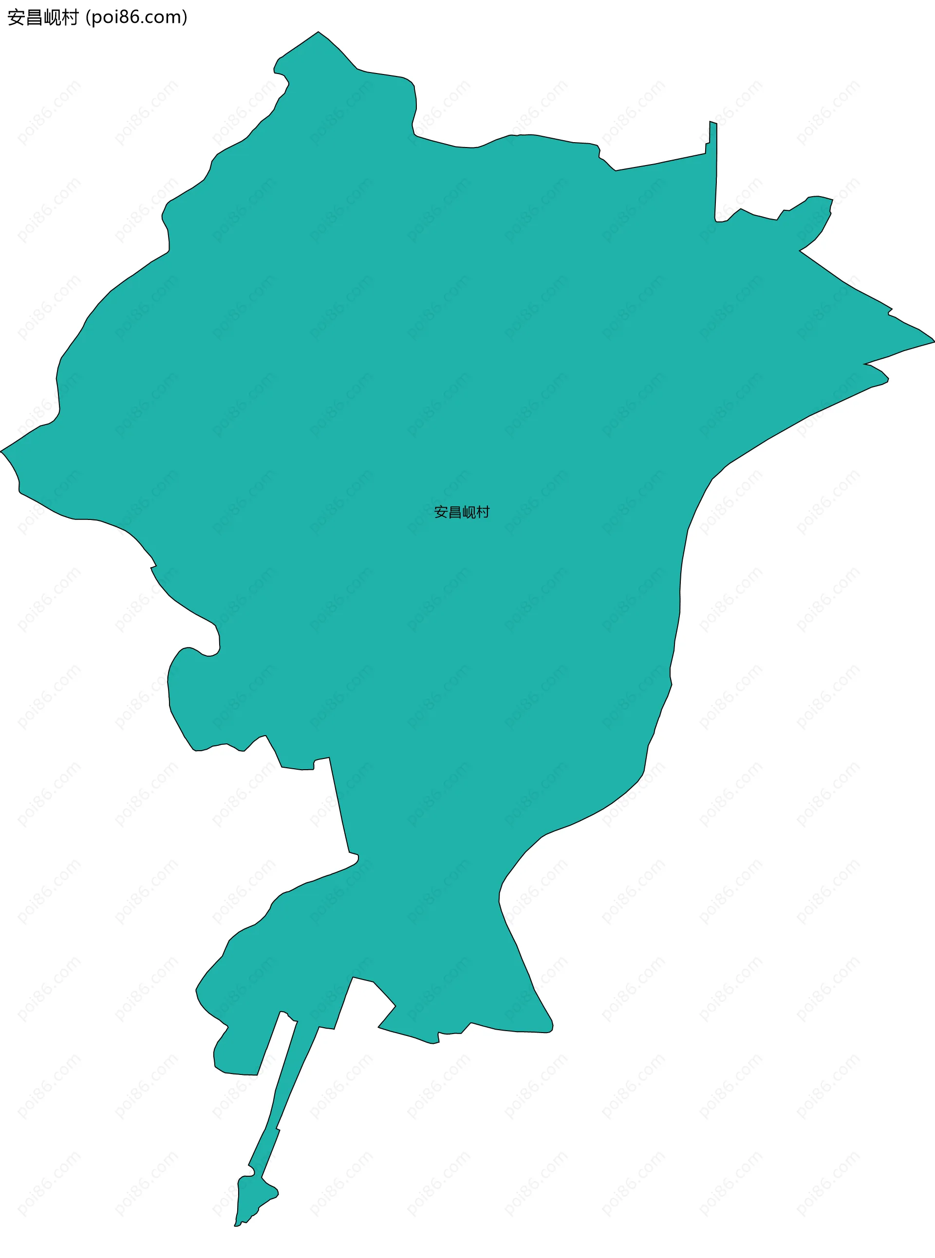 安昌岘村边界地图