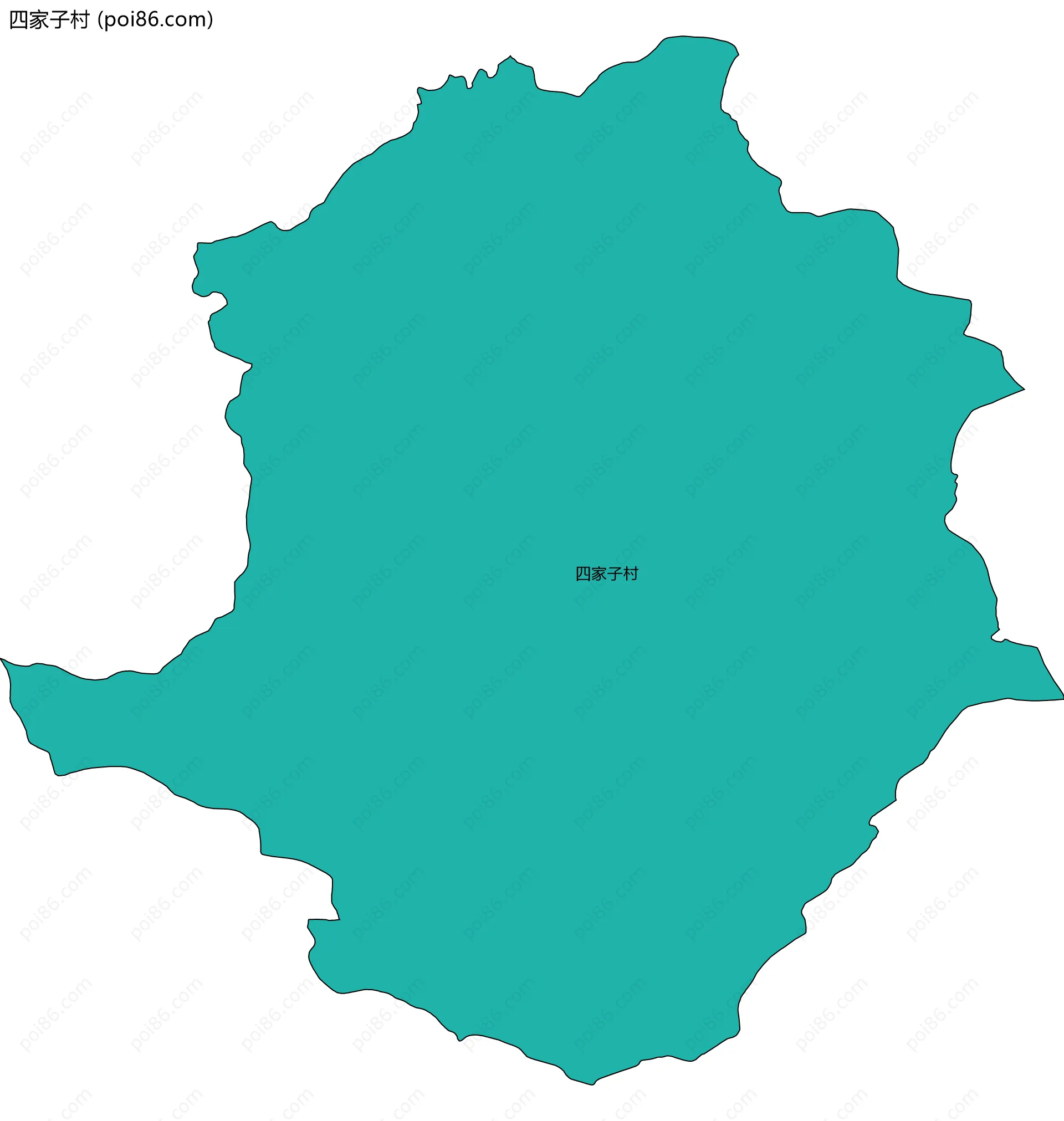 四家子村边界地图