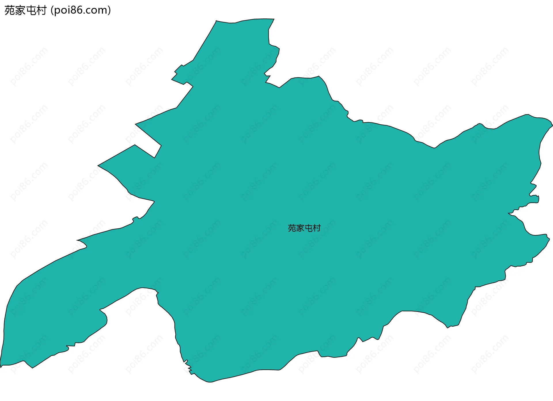 苑家屯村边界地图