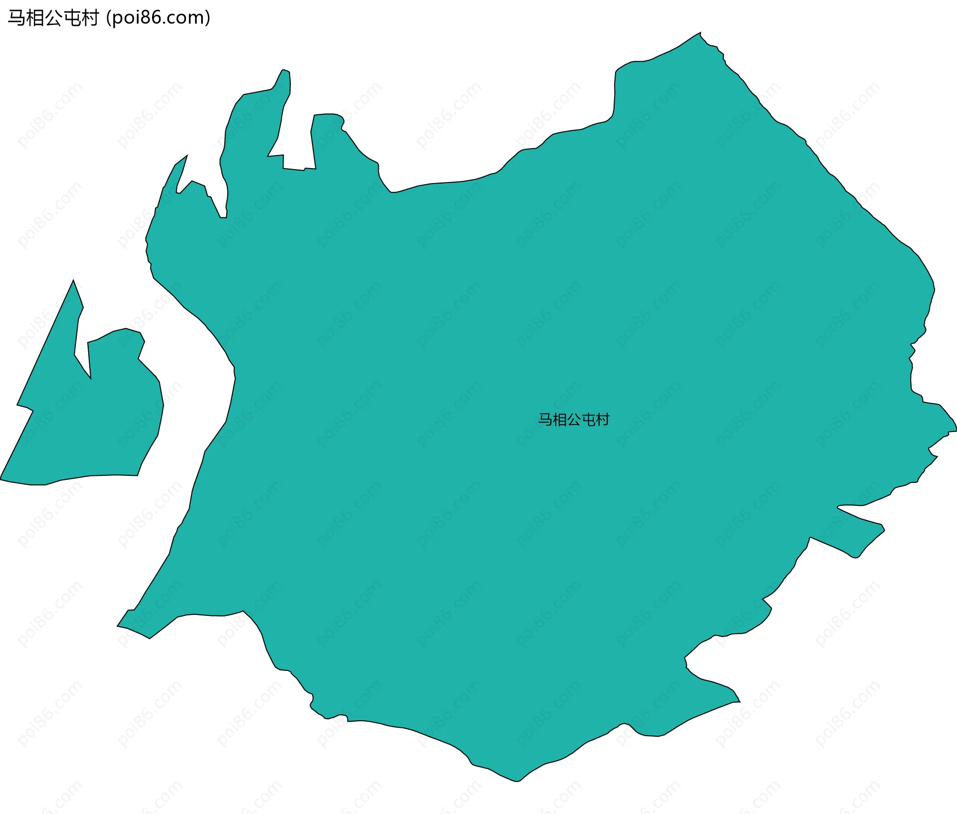 马相公屯村边界地图