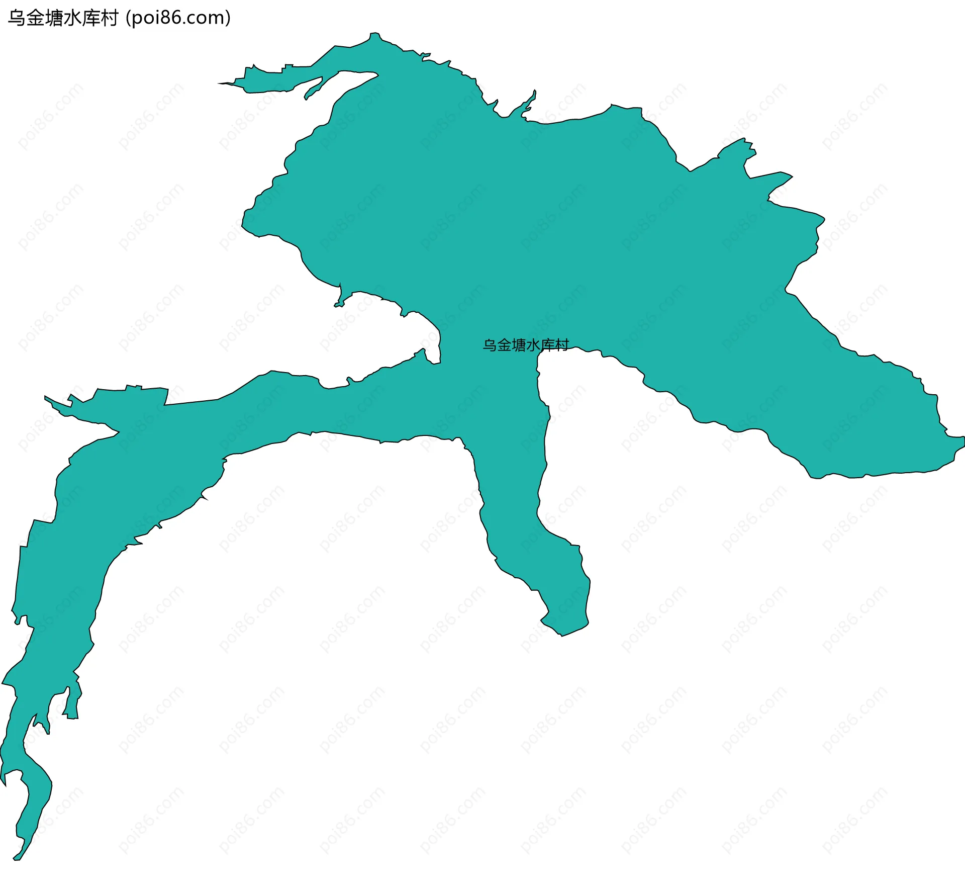 乌金塘水库村边界地图