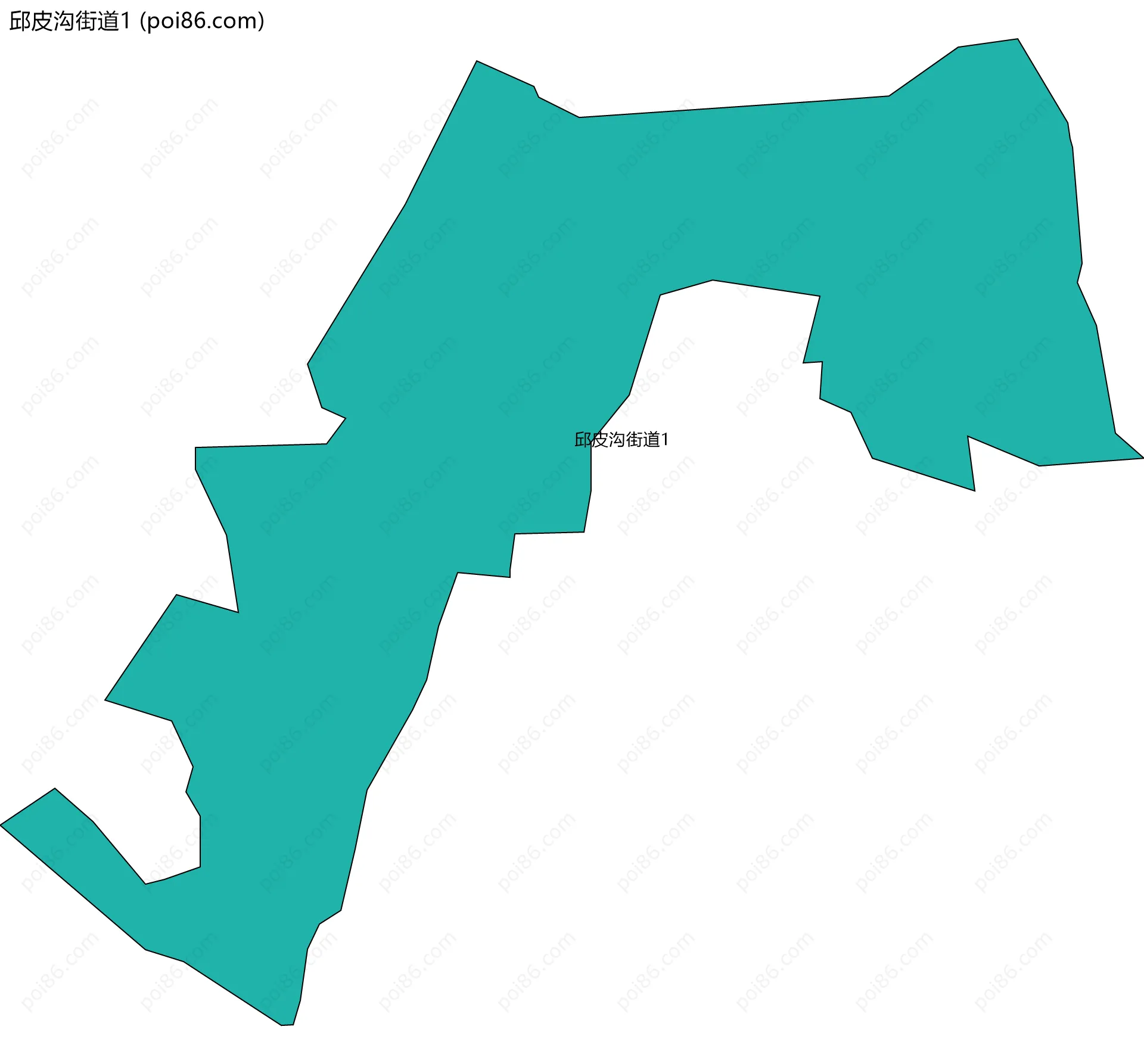 邱皮沟街道1边界地图