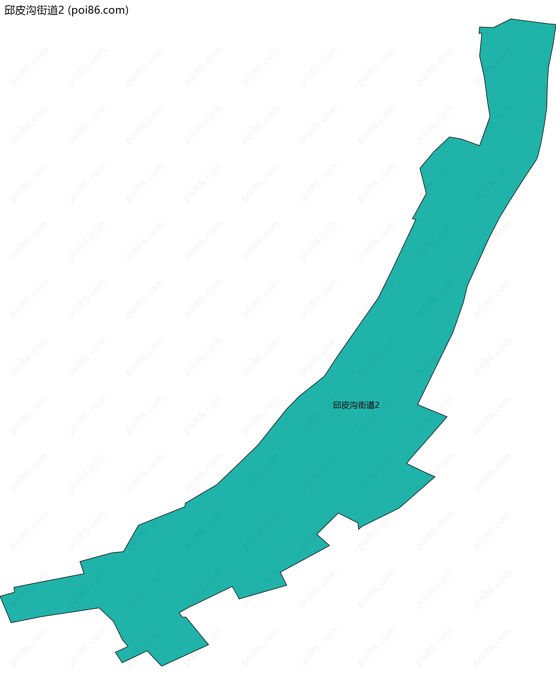 邱皮沟街道2边界地图