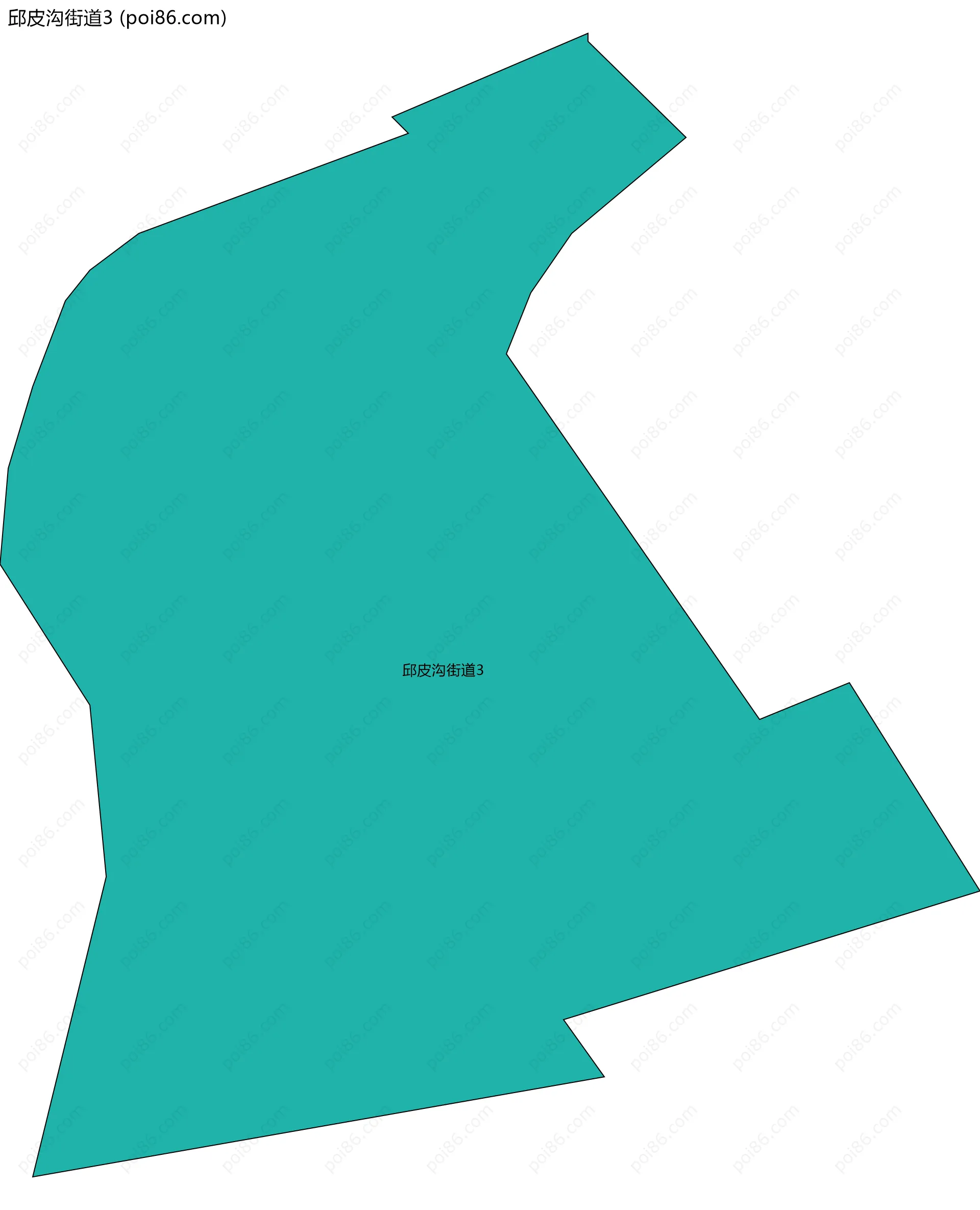 邱皮沟街道3边界地图