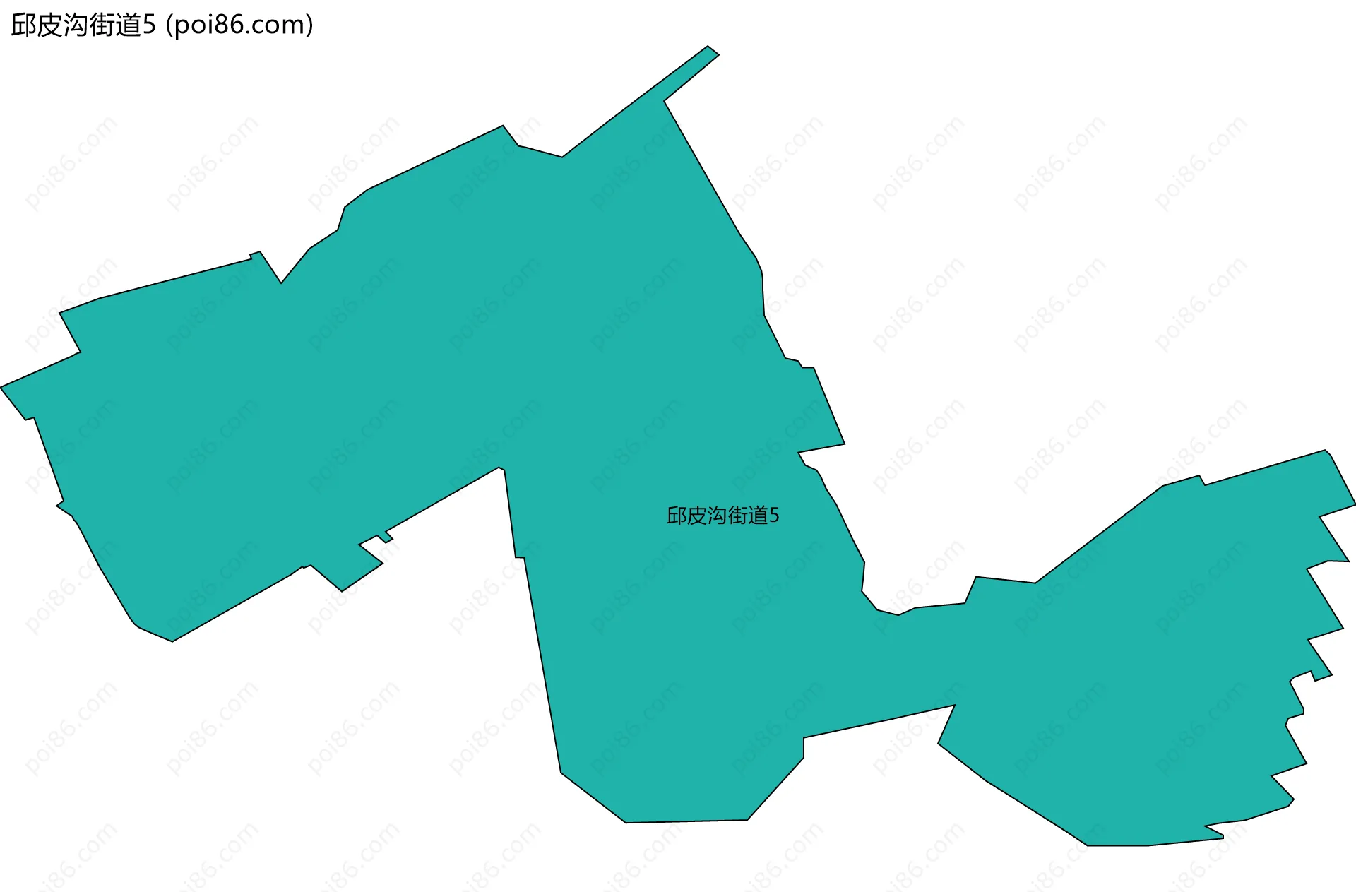 邱皮沟街道5边界地图