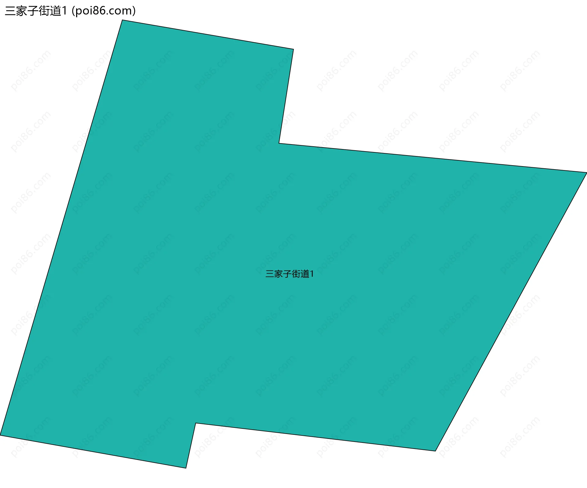 三家子街道1边界地图