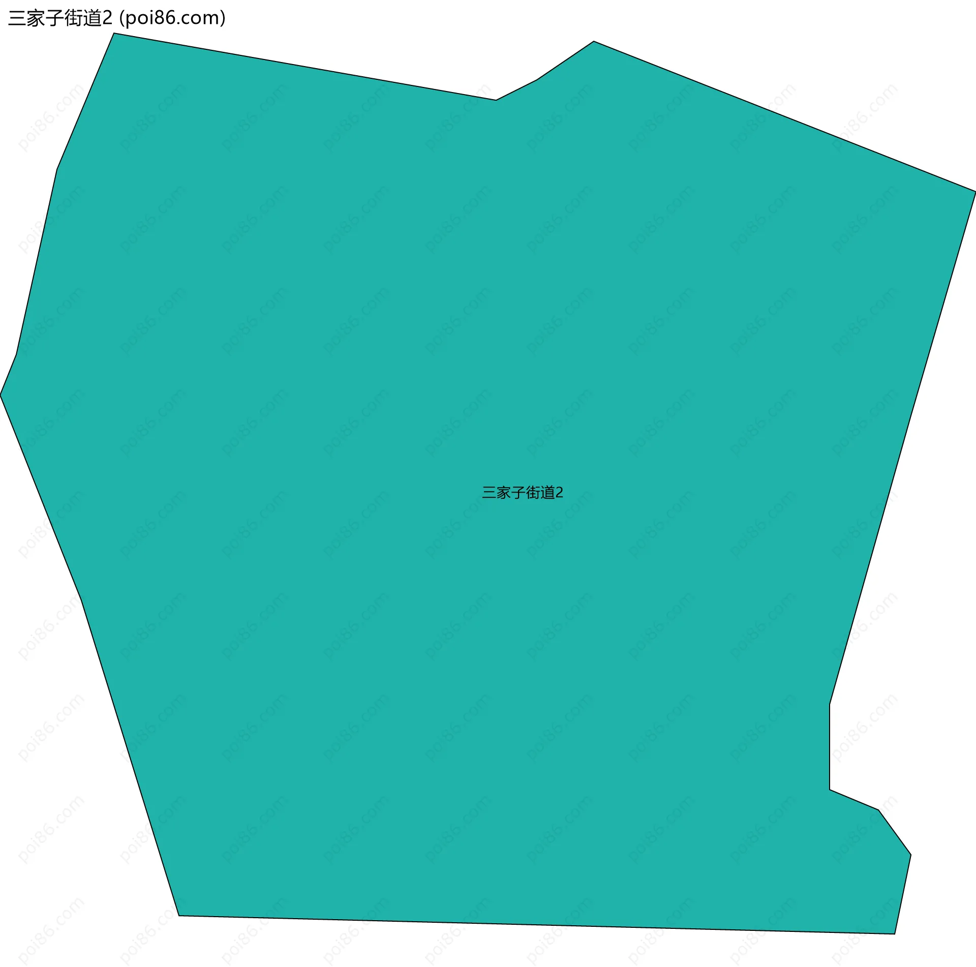 三家子街道2边界地图