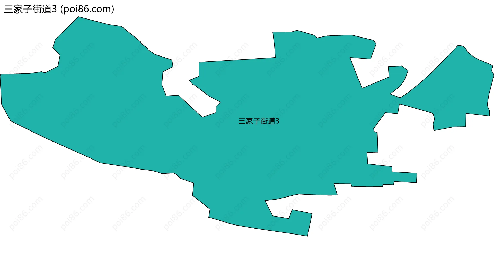 三家子街道3边界地图