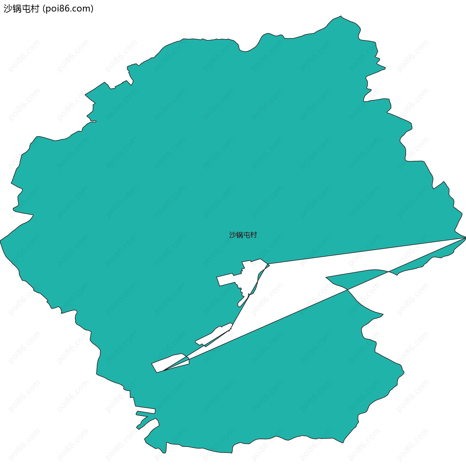 沙锅屯村边界地图